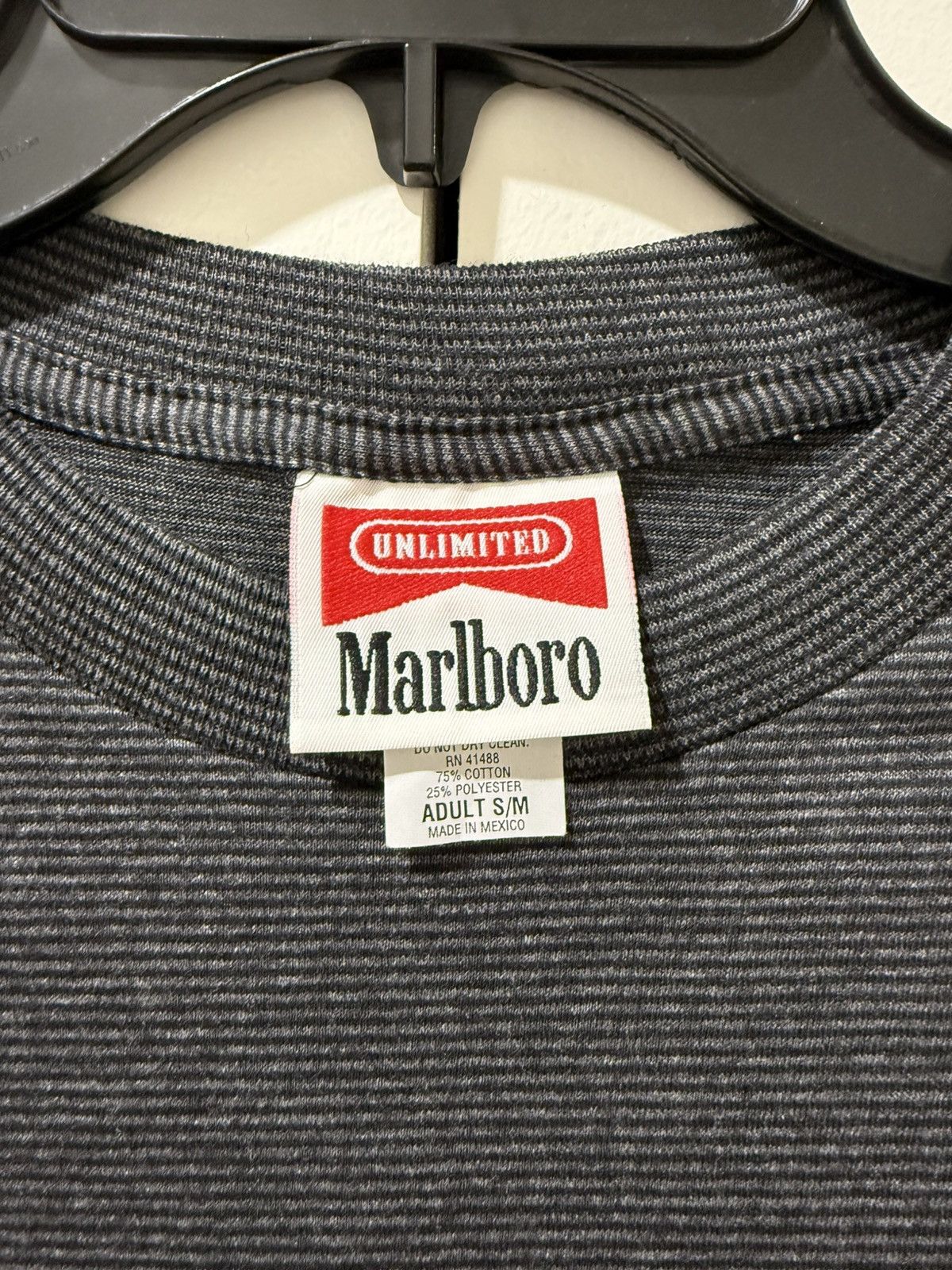 Marlboro Vintage 1990’s Marlboro Striped T-Shirt Size S/M Size US M / EU 48-50 / 2 - 3 Thumbnail