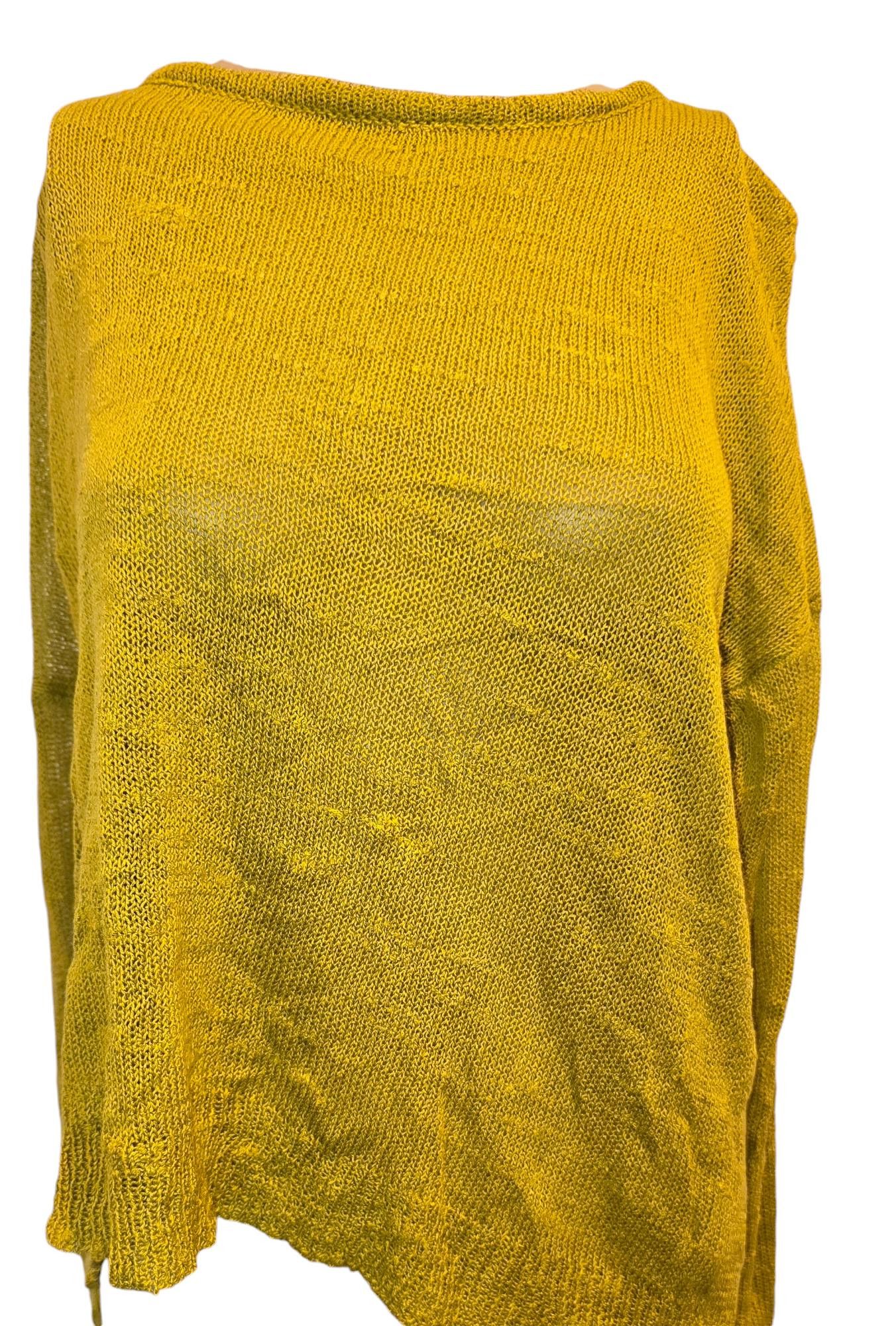 Forever 21 Chic Yellow Knit Sweater - Lightweight and Stylish Size L / US 10 / IT 46 - 1 Thumbnail