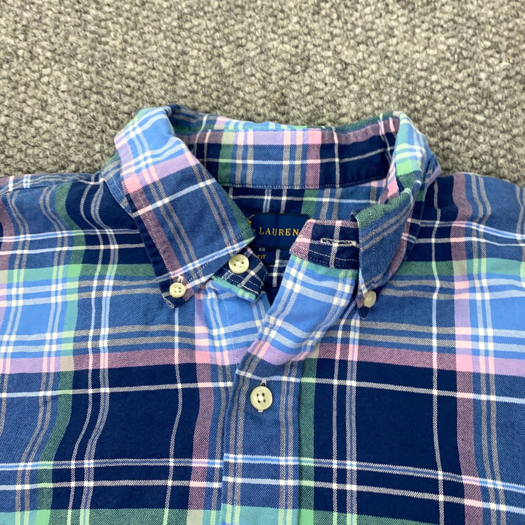 Ralph Lauren Ralph Lauren Classic Fit Button-Up Shirt XL Blue Plaid Long Sleeve Mens Size US XL / EU 56 / 4 - 3 Thumbnail