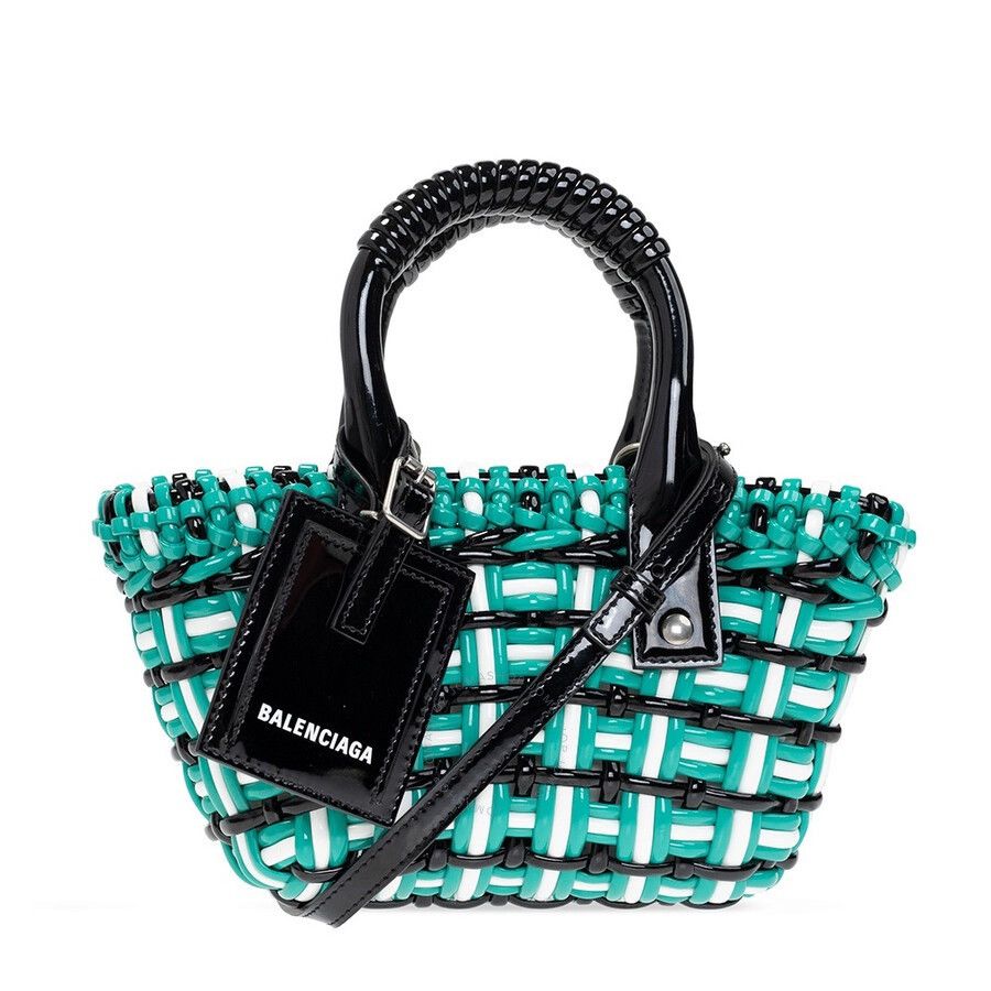Balenciaga BALENCIAGA Bistro Basket XXS woven faux patent-leather tote Size ONE SIZE - 1 Thumbnail