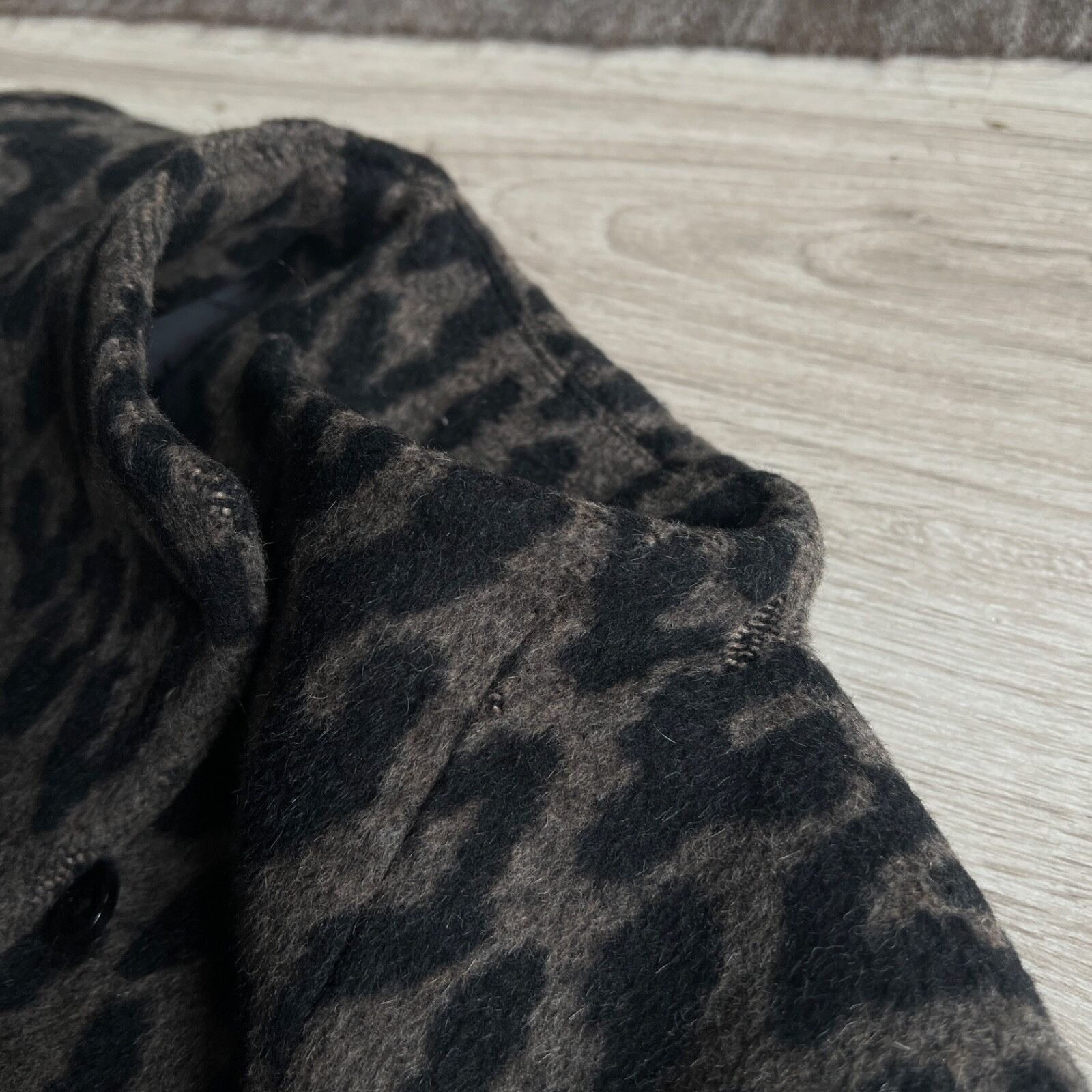 Cinzia Rocca Cinzia Rocca Alpaca Wool Leopard Pattern Coat 8714AC Size M / US 6-8 / IT 42-44 - 13 Thumbnail