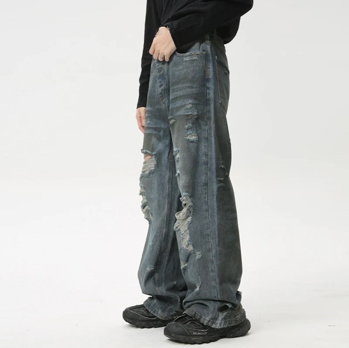 Japanese Brand × Jean High Street Worn-out Male Size US 30 / EU 46 - 5 Thumbnail