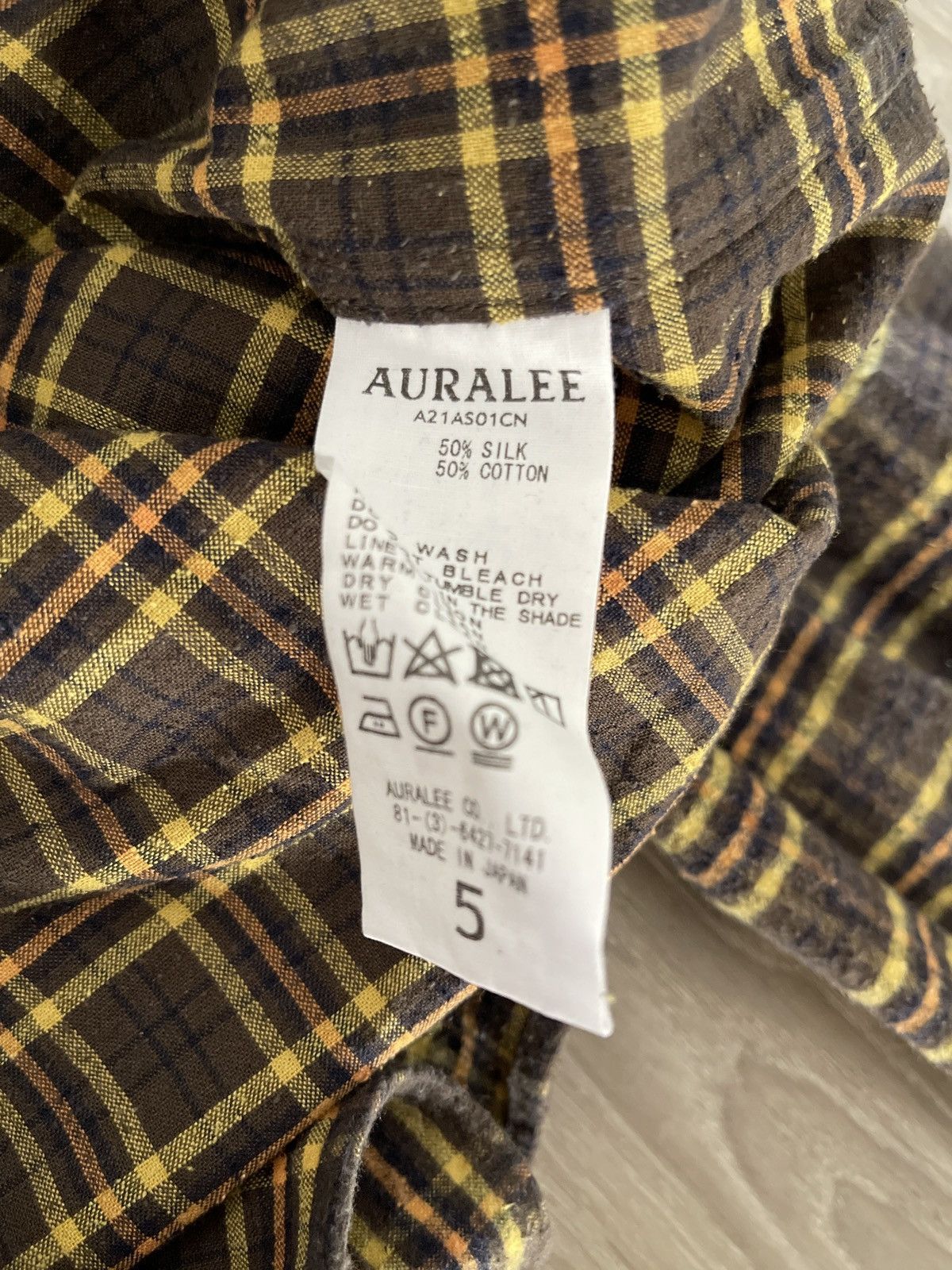 Auralee Auralee silk cotton check shirt Size US M / EU 48-50 / 2 - 3 Thumbnail