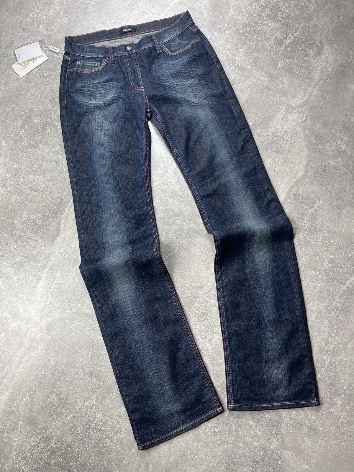 Versace Versace Sport Archive Faded Flared Stretch Jeans Size 30" / US 8 / IT 44 - 7 Thumbnail