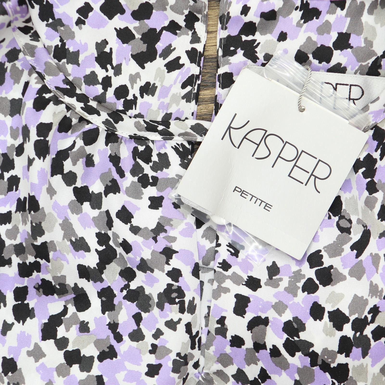 Other Nwt Kasper Blouse Shirt Vanilla Ice / Lavender Purple Ps Size S / US 4 / IT 40 - 3 Thumbnail