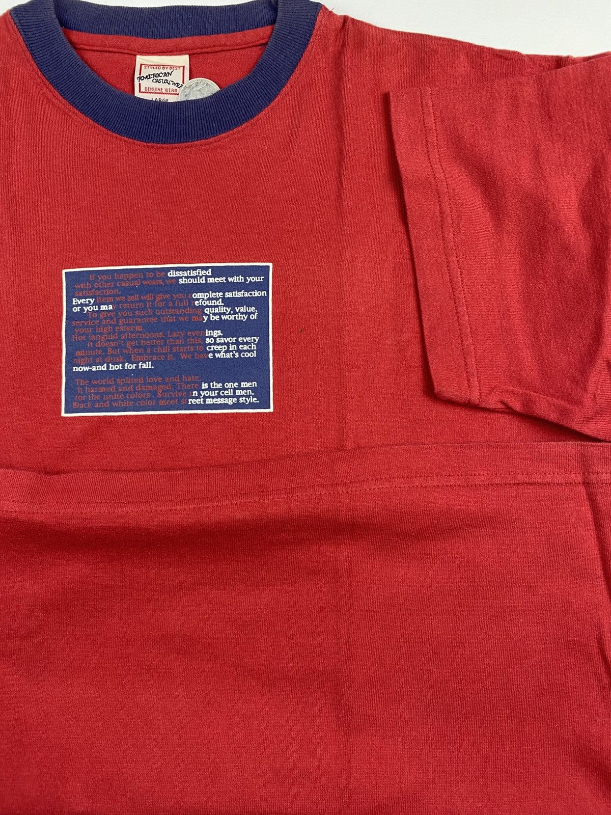 Vintage Vintage Word ringer tshirt Size US L / EU 52-54 / 3 - 3 Thumbnail