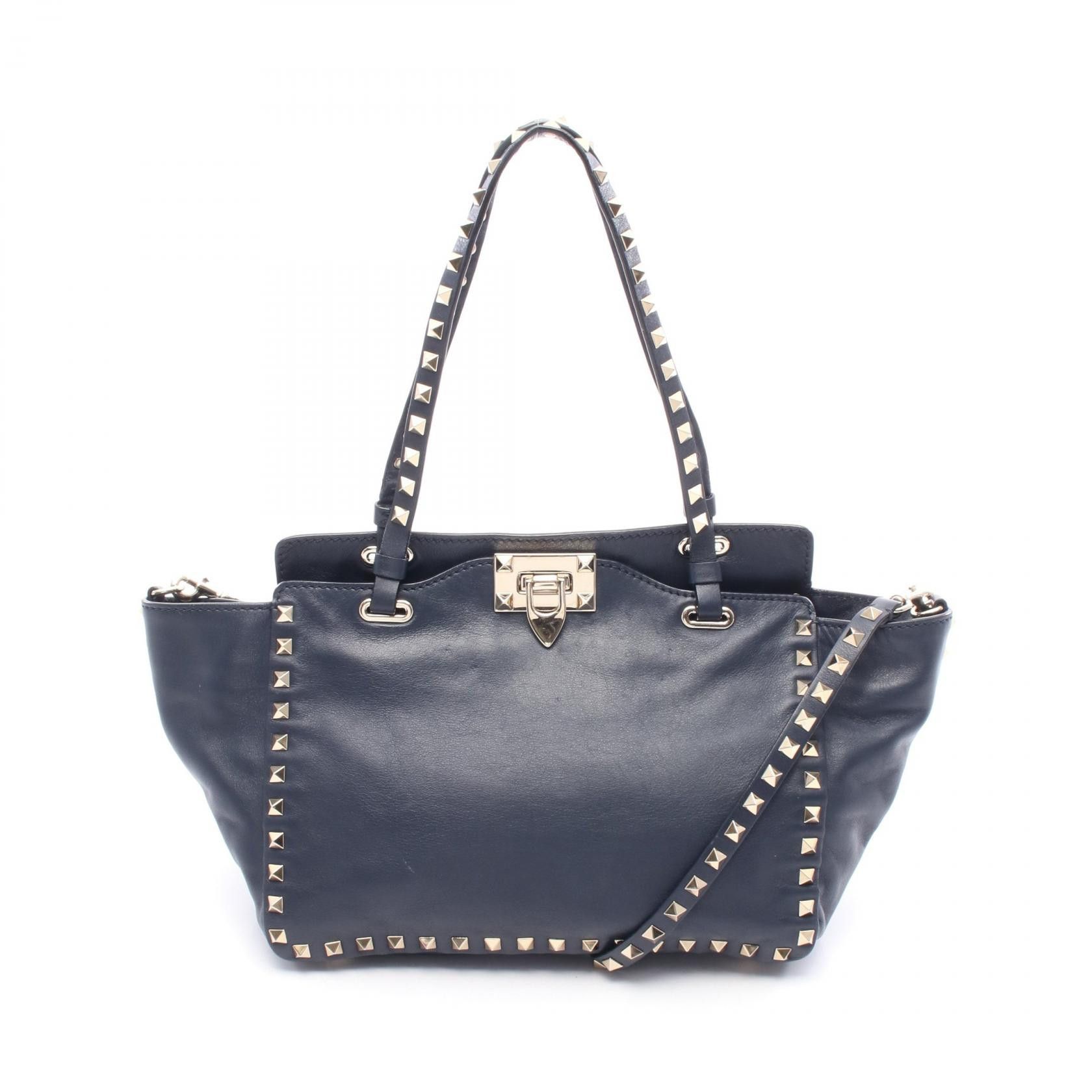 Valentino Valentino Valentino Rockstud Leather Tote Bag Leather Tote Bag DUTY FREE for USA Size ONE SIZE - 1 Thumbnail