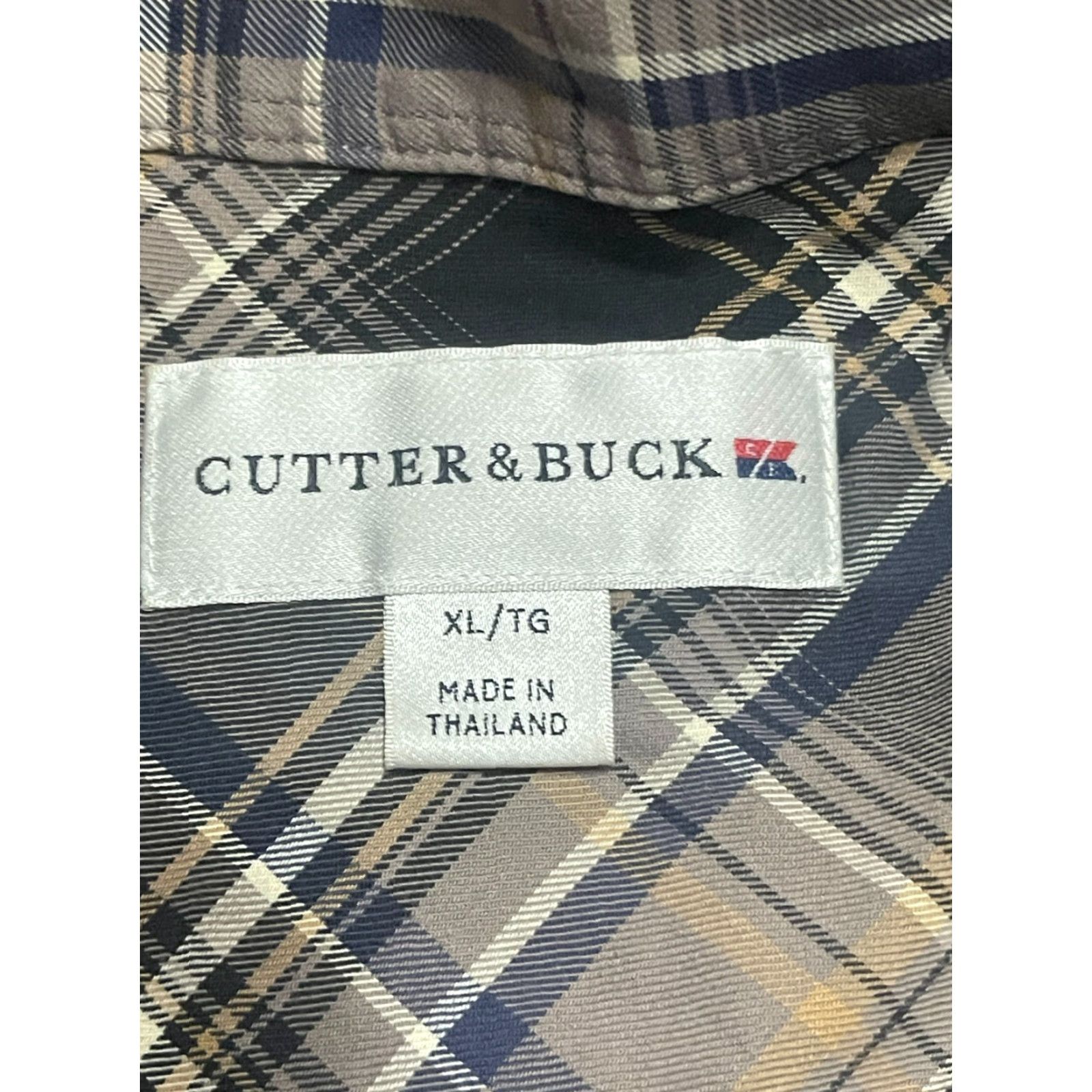 Cutter & Buck Cutter & Buck Shirt Mens XL Black White Blue Plaid Button Up Long Sleeve Size US XL / EU 56 / 4 - 7 Thumbnail