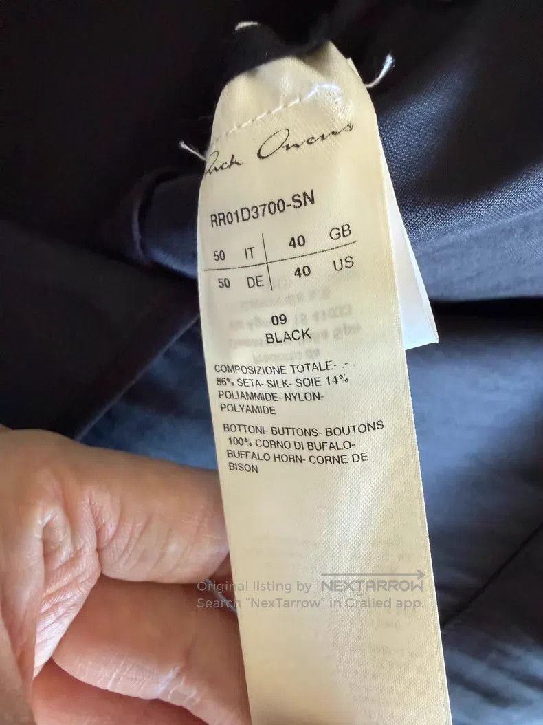 Rick Owens Rick Owens Size 50 Thin men's long suit| Size US M / EU 48-50 / 2 - 4 Thumbnail