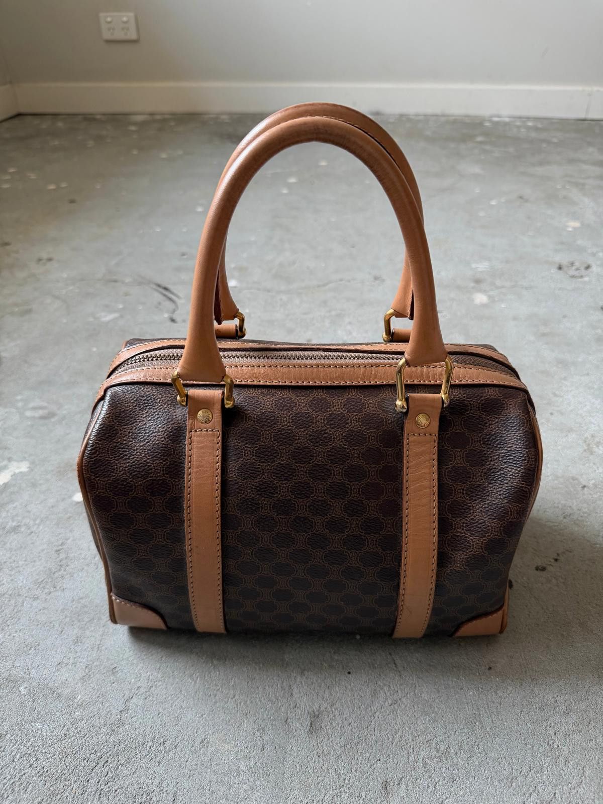 Celine Celine Macadam Boston Bag Brown/Beige Size ONE SIZE - 6 Thumbnail