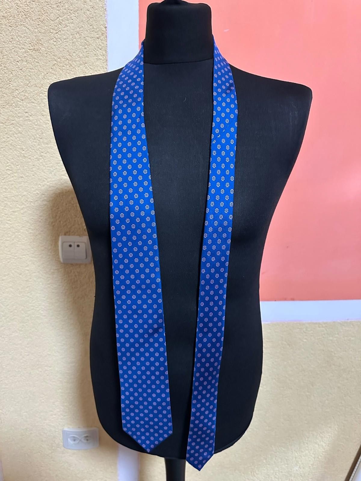 Luigi Borrelli Borrelli Napoli Blue Floral Silk Tie Size ONE SIZE - 1 Thumbnail