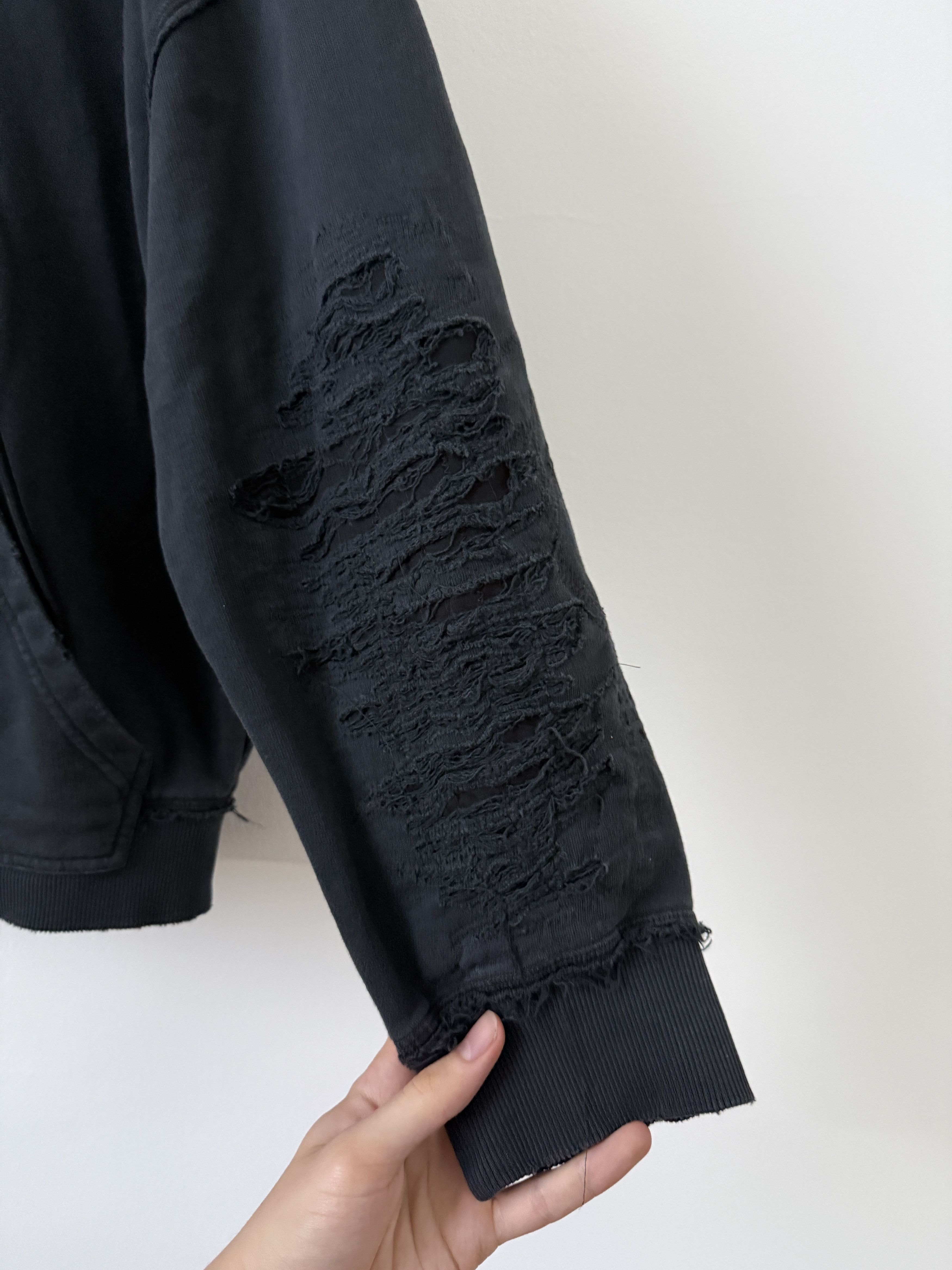 Maison Margiela MM6 Distressed Hoodie Size US XS / EU 42 / 0 - 11 Thumbnail