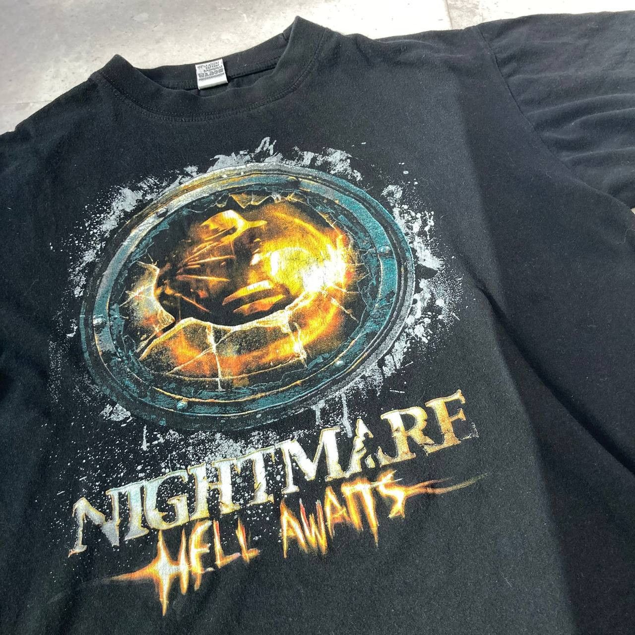 Rap Tees Nightmare Hell Awaits Rotterdam Records Hardcore Gabber Tee Size US S / EU 44-46 / 1 - 3 Thumbnail