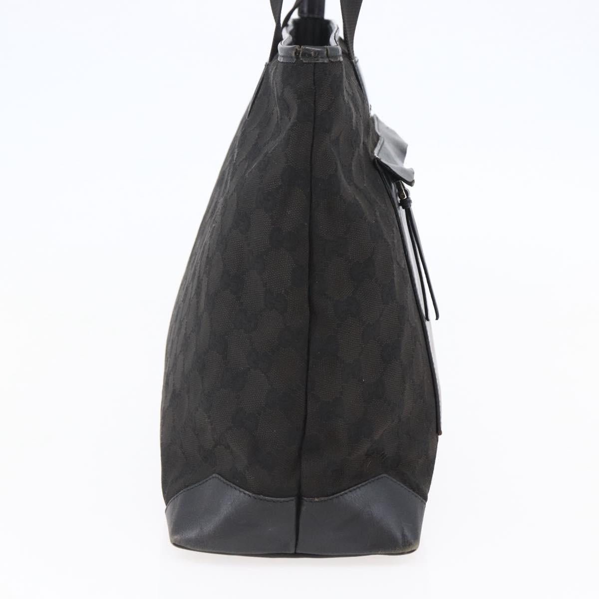 Gucci GUCCI GG Canvas Tote Bag Black Silver Size ONE SIZE - 4 Thumbnail
