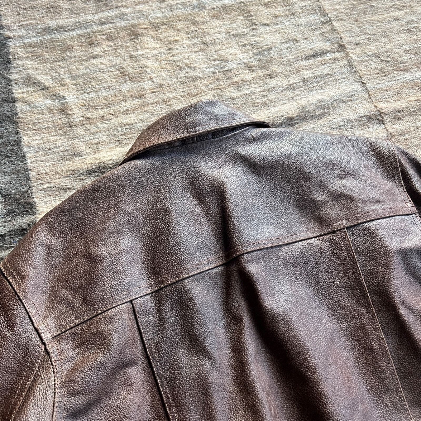 Leather Vintage Real Leather Trucker Jacket 9773AC Size US M / EU 48-50 / 2 - 11 Thumbnail