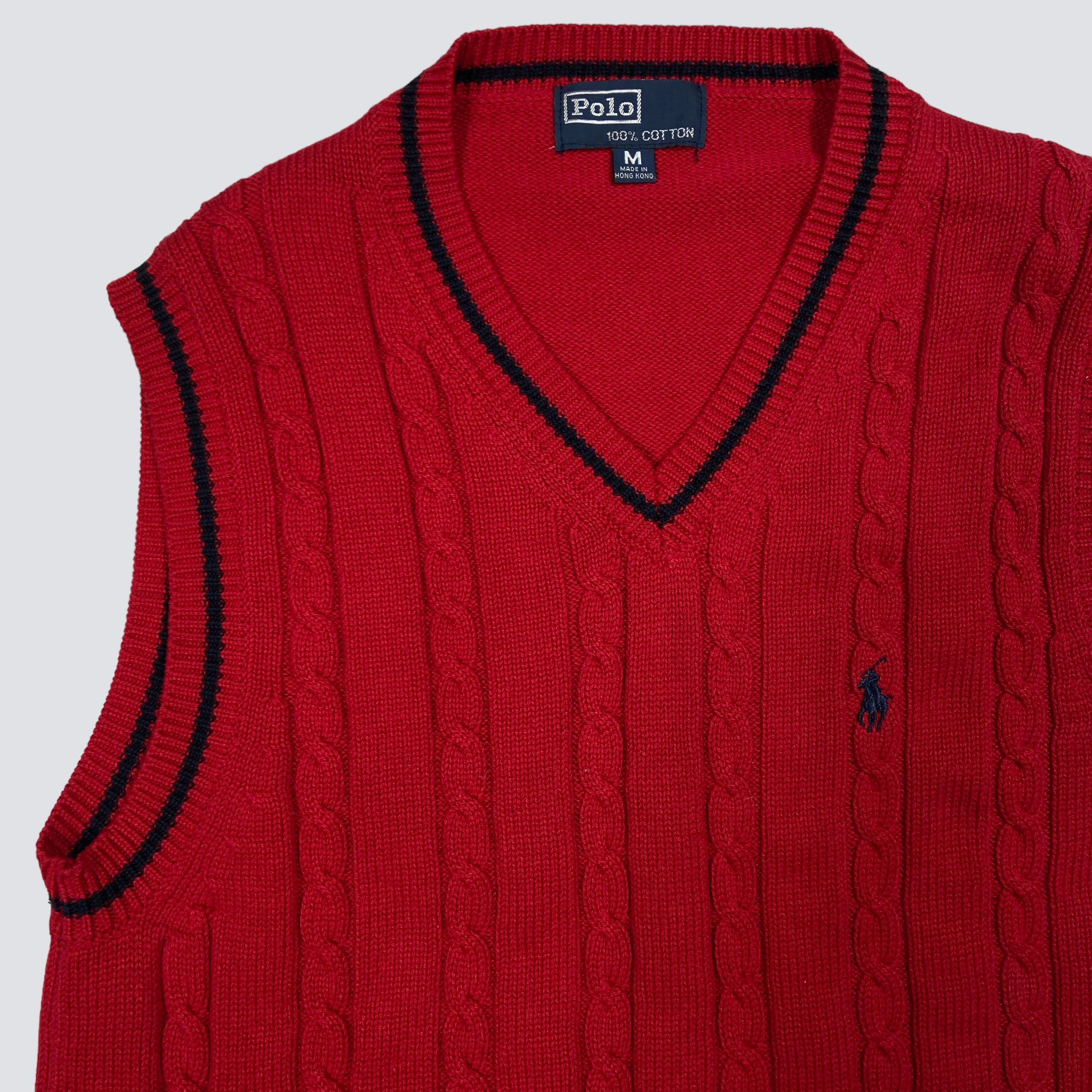 Ralph Lauren × Vintage RALPH LAUREN VEST ARCHIVE 90s KNITTED IN HONG-KONG - № 1106 Size US M / EU 48-50 / 2 - 3 Thumbnail