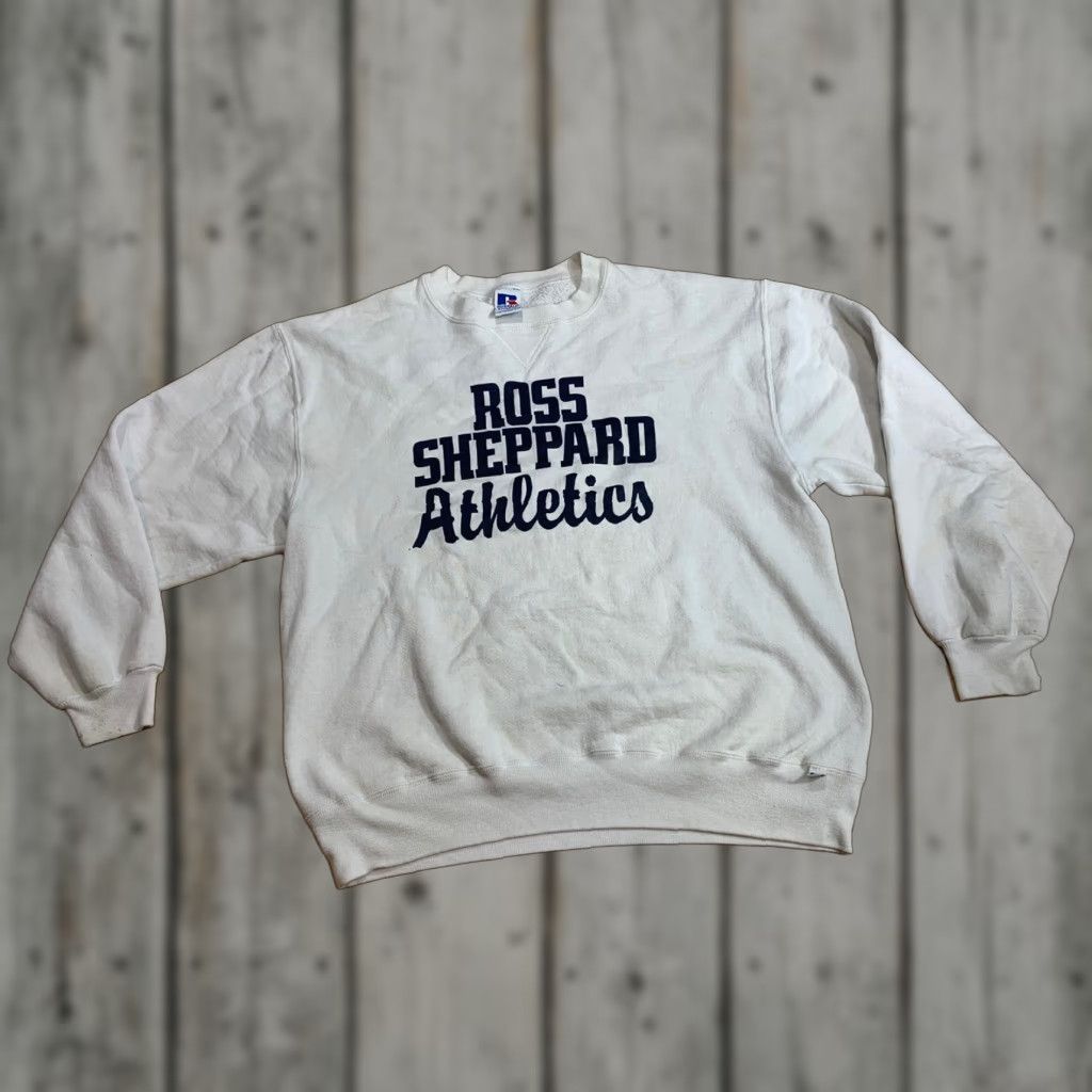 Russell Athletic VINTAGE 90s Russell Athletic Sweatshirt Adult Large White Mens Size US L / EU 52-54 / 3 - 1 Thumbnail