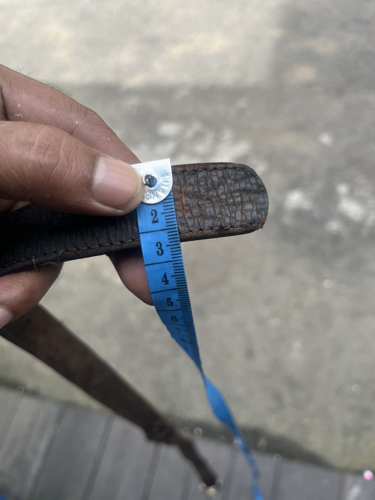 KMRii Rugged Patina Leather Belt Heavy Distressed Size 30 - 20 Thumbnail