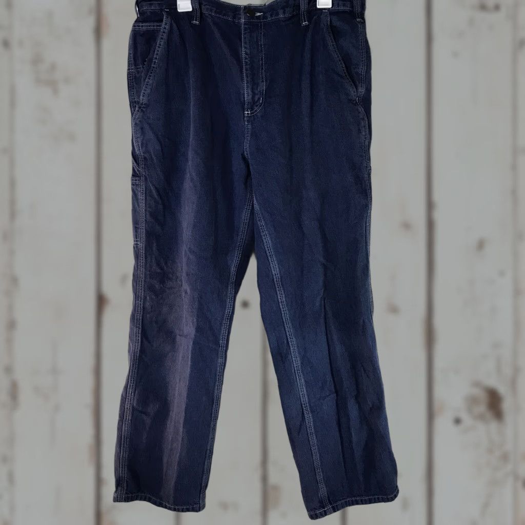 Carhartt Carhartt Carpenter Jeans Denim 36x30 Mens Straight Regular Blue Cotton Workwear 5-Pocket Size US 36 / EU 52 - 1 Thumbnail