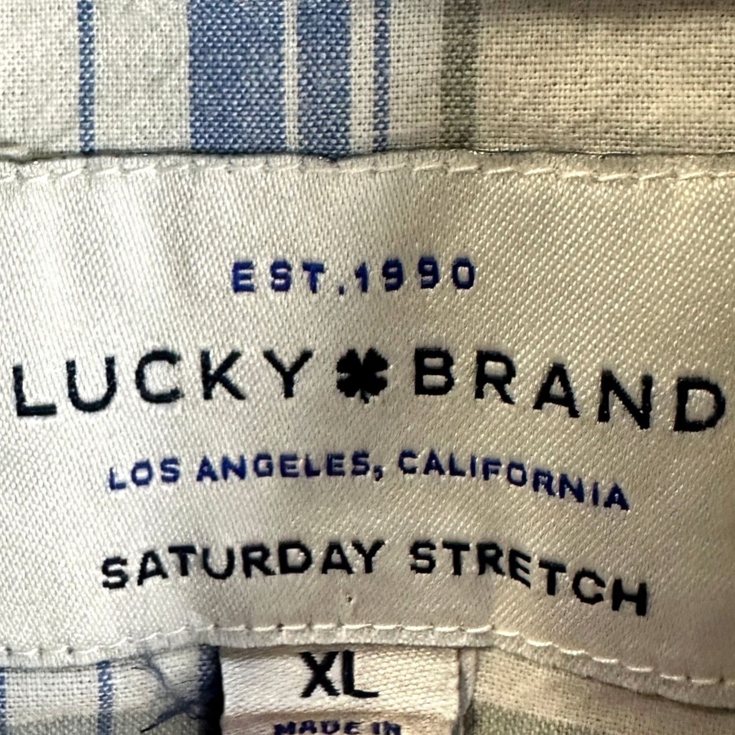 Lucky Brand Lucky Brand Shirt Button Up Mens XL Blue White Plaid Western Pearl Snap Saturday Size US XL / EU 56 / 4 - 4 Thumbnail