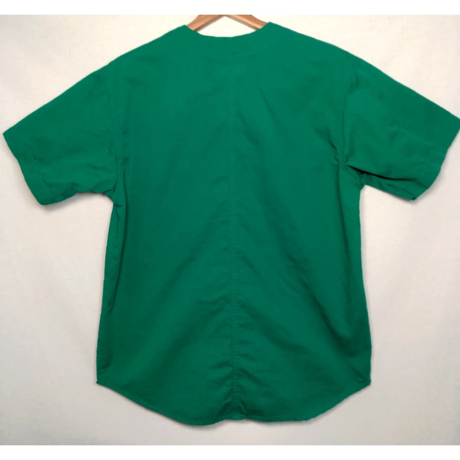 Vintage VINTAGE Gitano Shirt Female Small Green Twill Button-Up V-Neck 90s Classic Womens Size S / US 4 / IT 40 - 2 Thumbnail