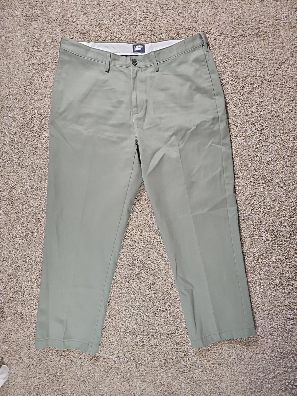 Lands' End Lands End Sz 38 Traditional Fit Green Pants Size US 38 / EU 54 - 1 Thumbnail
