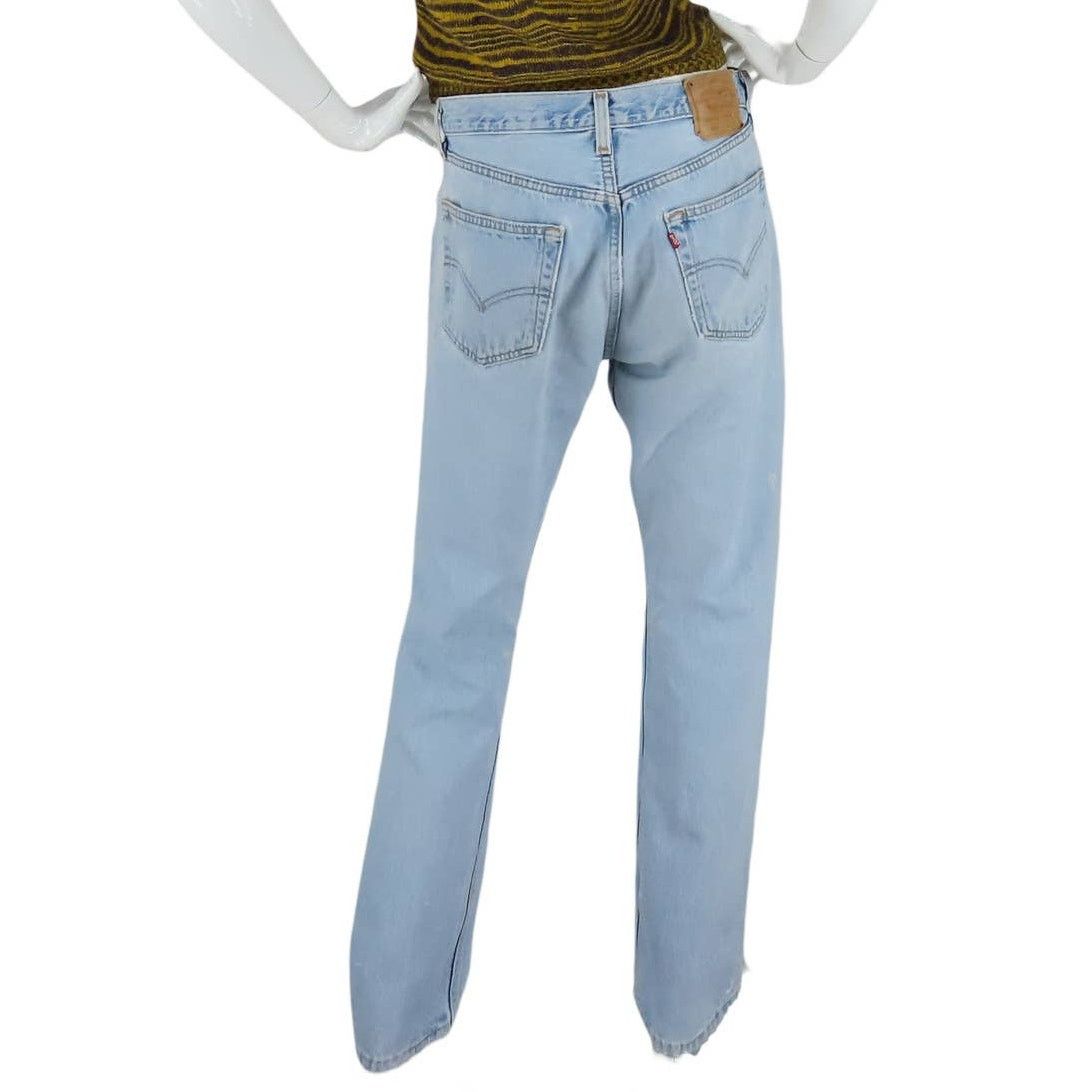Levi's 90s Vintage Levi's 501 Light Wash Festival Mom Denim Jeans Size US 32 / EU 48 - 1 Thumbnail