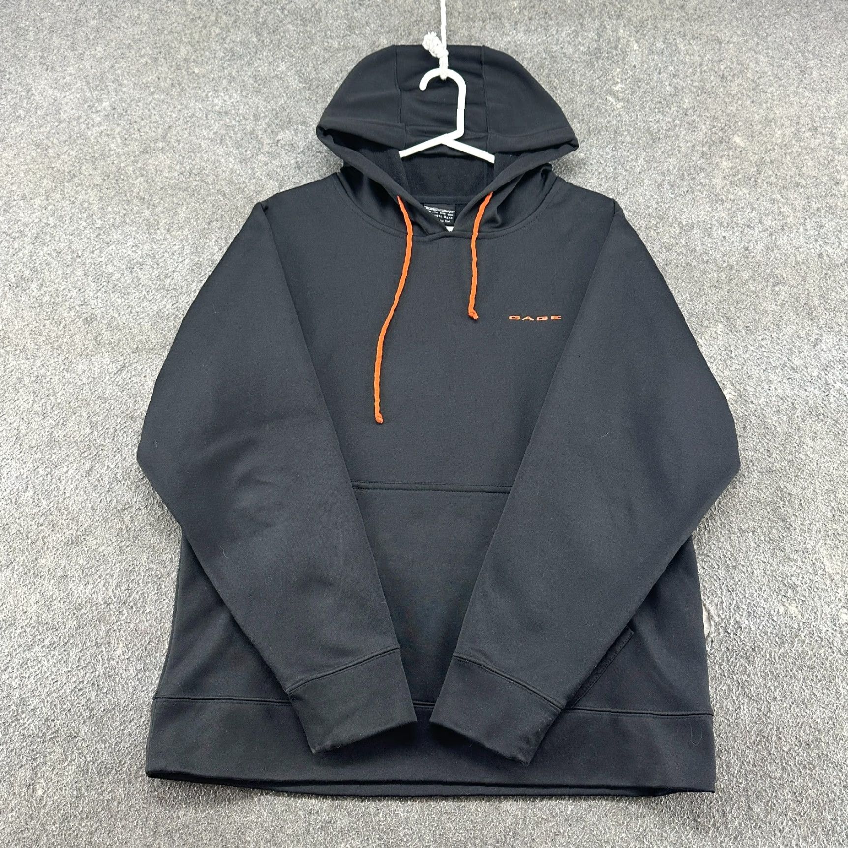 Vintage Gage Hoodie Mens M Black Pullover Sweatshirt Long Sleeve Logo Zipper Hooded Fish Pattern fleece Polyester Cotton Casual Sportswear Modern Regular Fit Size US M / EU 48-50 / 2 - 2 Thumbnail
