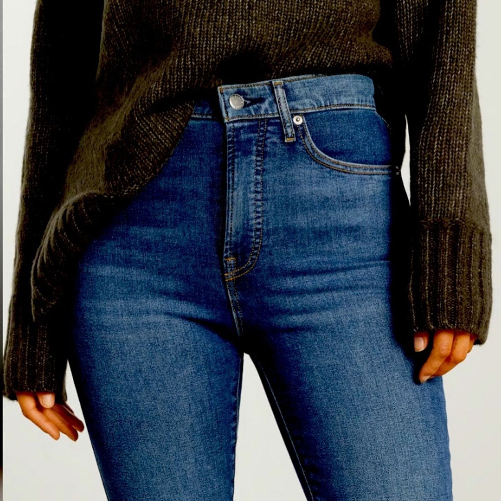 Everlane Everlane 28” High Rise Ankle Dark Blue Jeans EUC Size 28" / US 6 / IT 42 - 12 Thumbnail