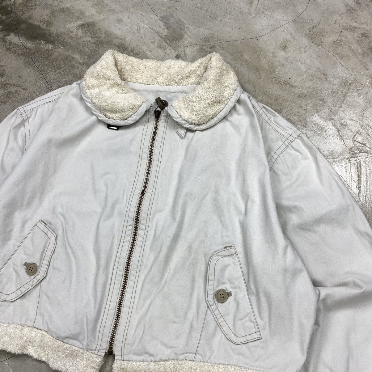 45rpm Vintage Cropped Aviator Biker Jacket Size US M / EU 48-50 / 2 - 2 Thumbnail