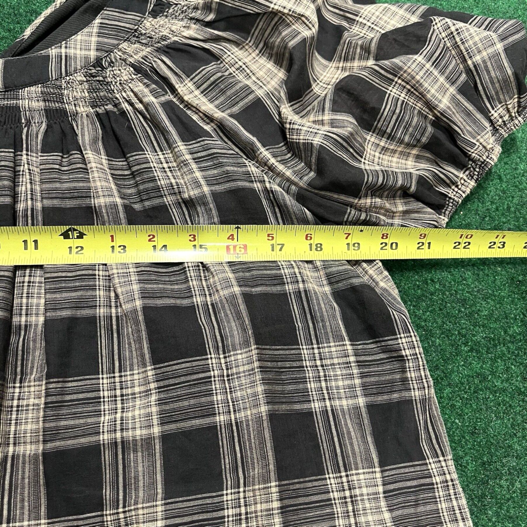 Vintage Lauren Conrad Womens Size Med Plaid Top Shirt Puff Sleeve Summer Size M / US 6-8 / IT 42-44 - 6 Thumbnail
