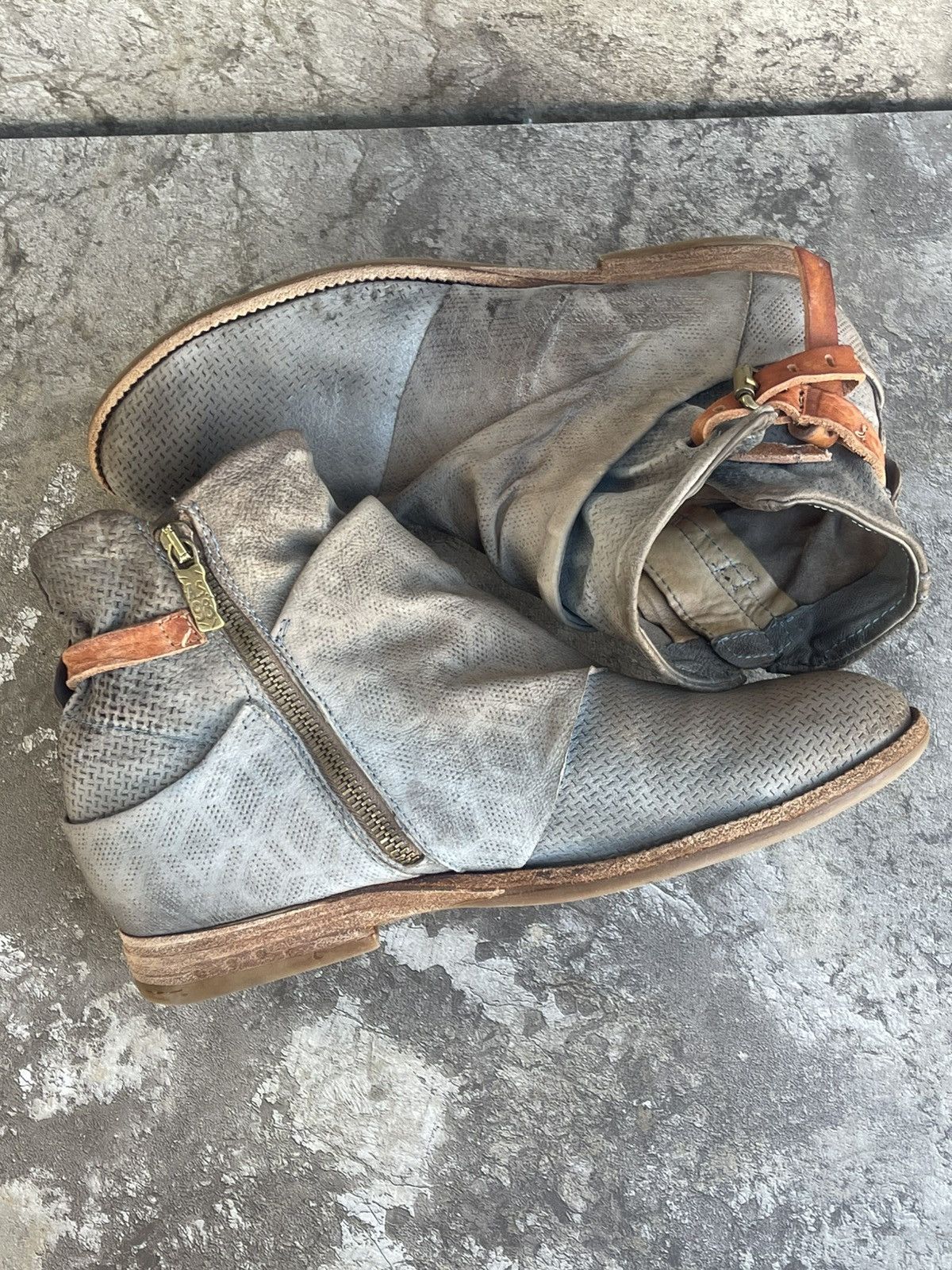 A.S.98 Airstep zipper boho biker distressed boot Size US 8 / EU 41 - 8 Thumbnail