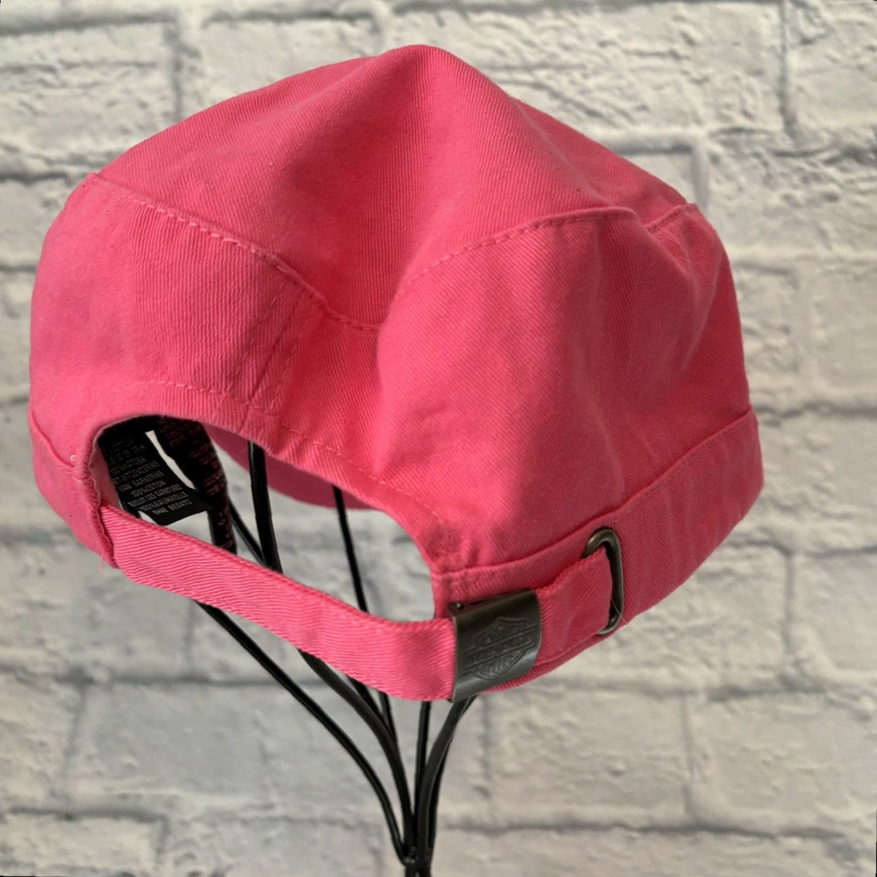 Harley Davidson VINTAGE Harley-Davidson Hat Bling Pink Rare Rhinestone Cap One Size Women's Newsboy Cap Size ONE SIZE - 5 Thumbnail