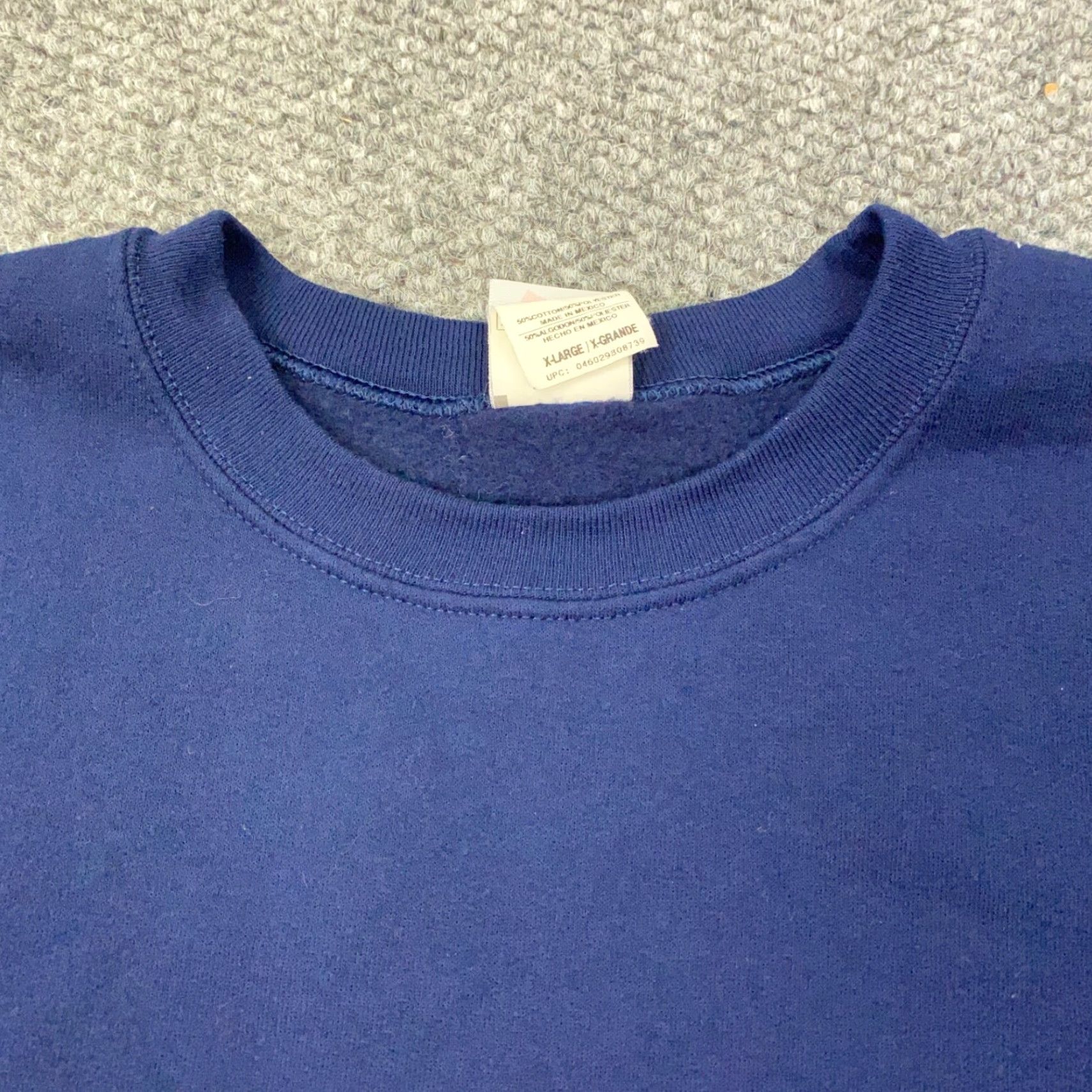 Hanes VINTAGE Hanes Sweatshirt Pullover Crew Neck Fleece Blue XL Mens Size US XL / EU 56 / 4 - 4 Thumbnail