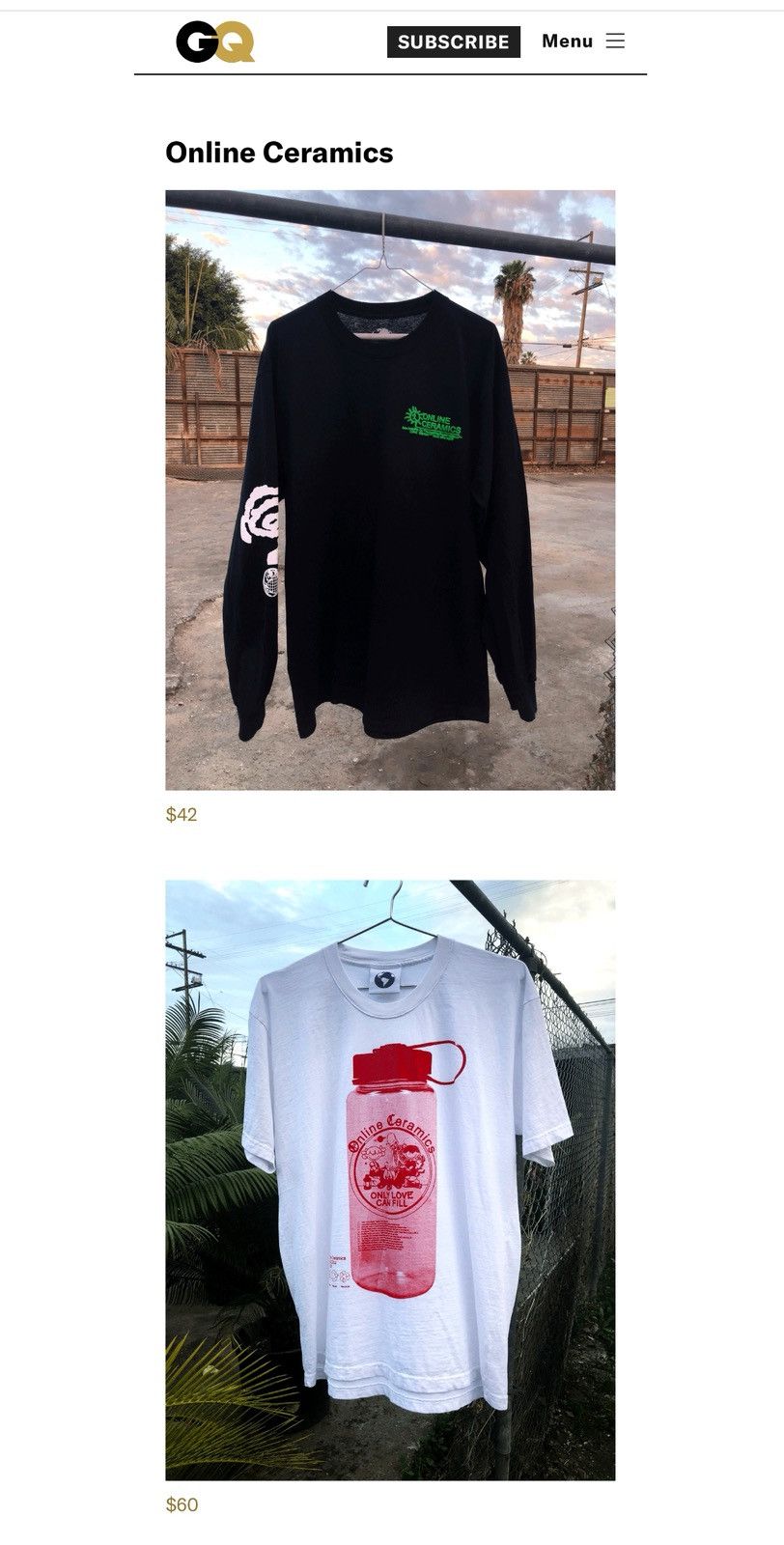 Online Ceramics Nalgene® ONLY LOVE CAN FiLL water bottle tee Made in USA Size US XL / EU 56 / 4 - 16 Thumbnail
