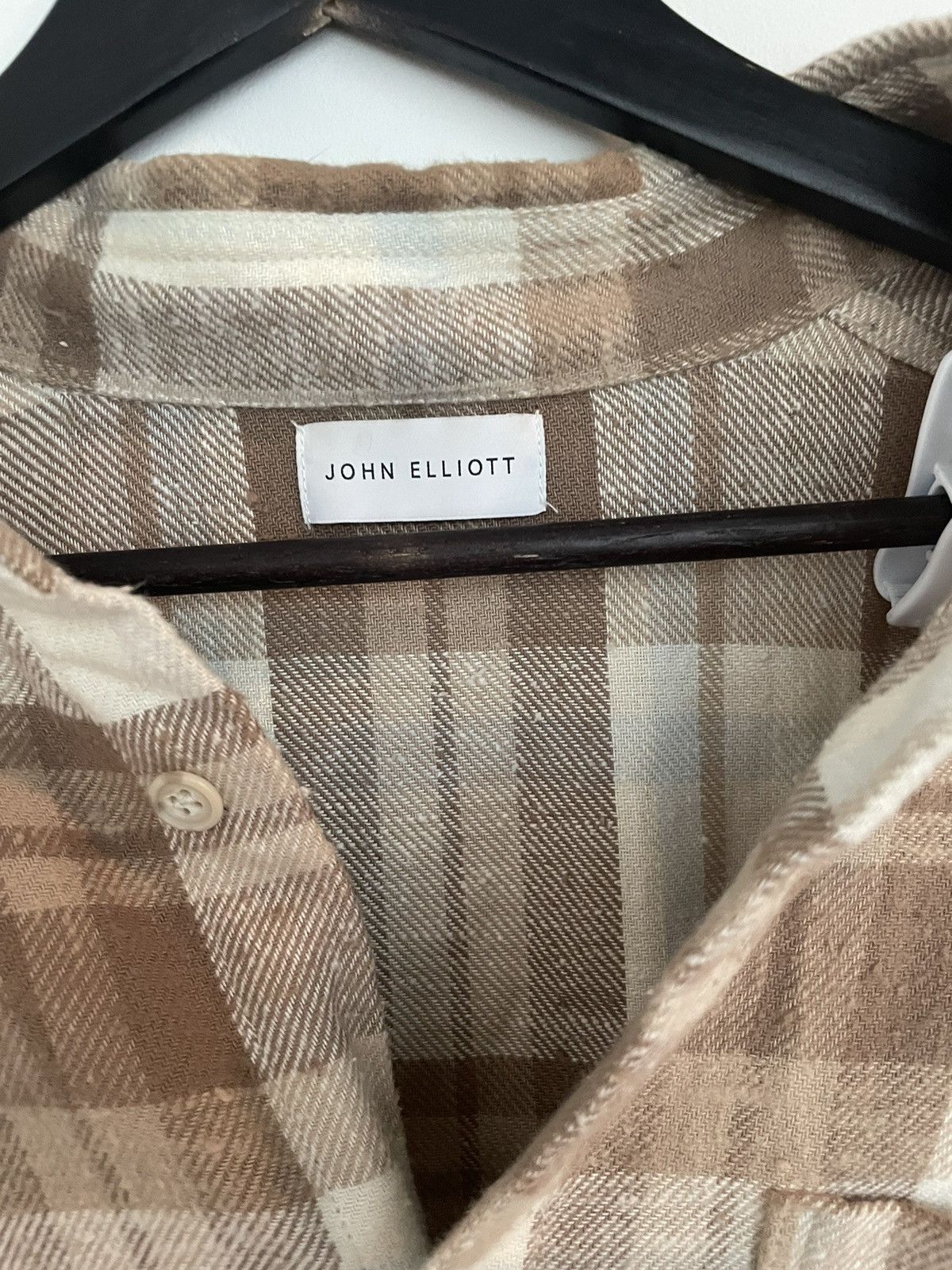 John Elliott John Elliot Beige Straight Hem Shirt Size US L / EU 52-54 / 3 - 2 Thumbnail