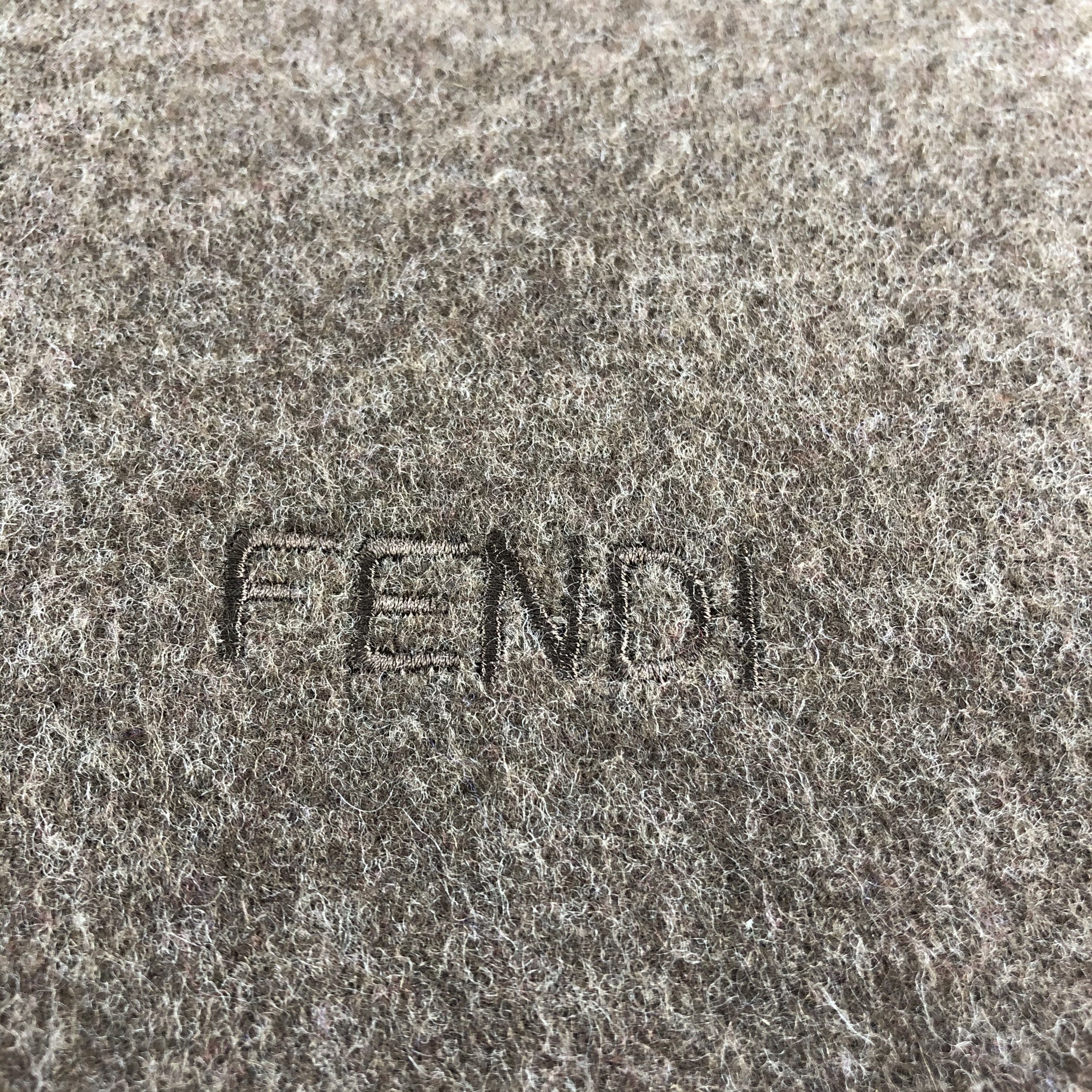 Fendi Fendi Tan Wool Cashmere Scarf Muffler V758 Size ONE SIZE - 4 Thumbnail