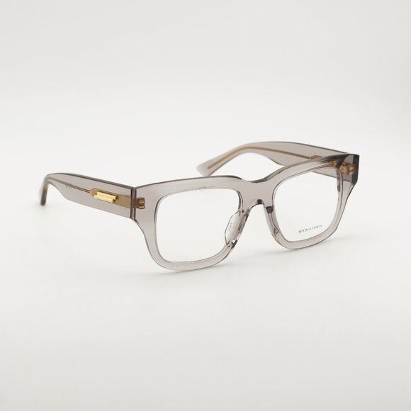 Bottega Veneta Bottega Veneta BV1361O 010 Eyeglasses Transparent Grey 50mm Size ONE SIZE - 1 Thumbnail