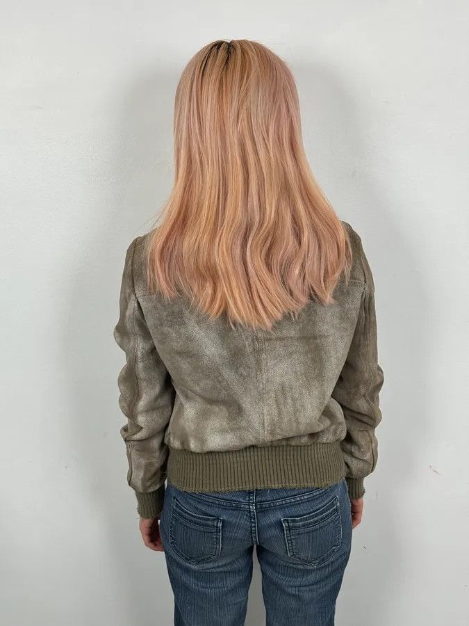Giorgio Brato 2000s Giorgio Brato Beige Suede Washed Bomber Jacket Size S / US 4 / IT 40 - 3 Thumbnail