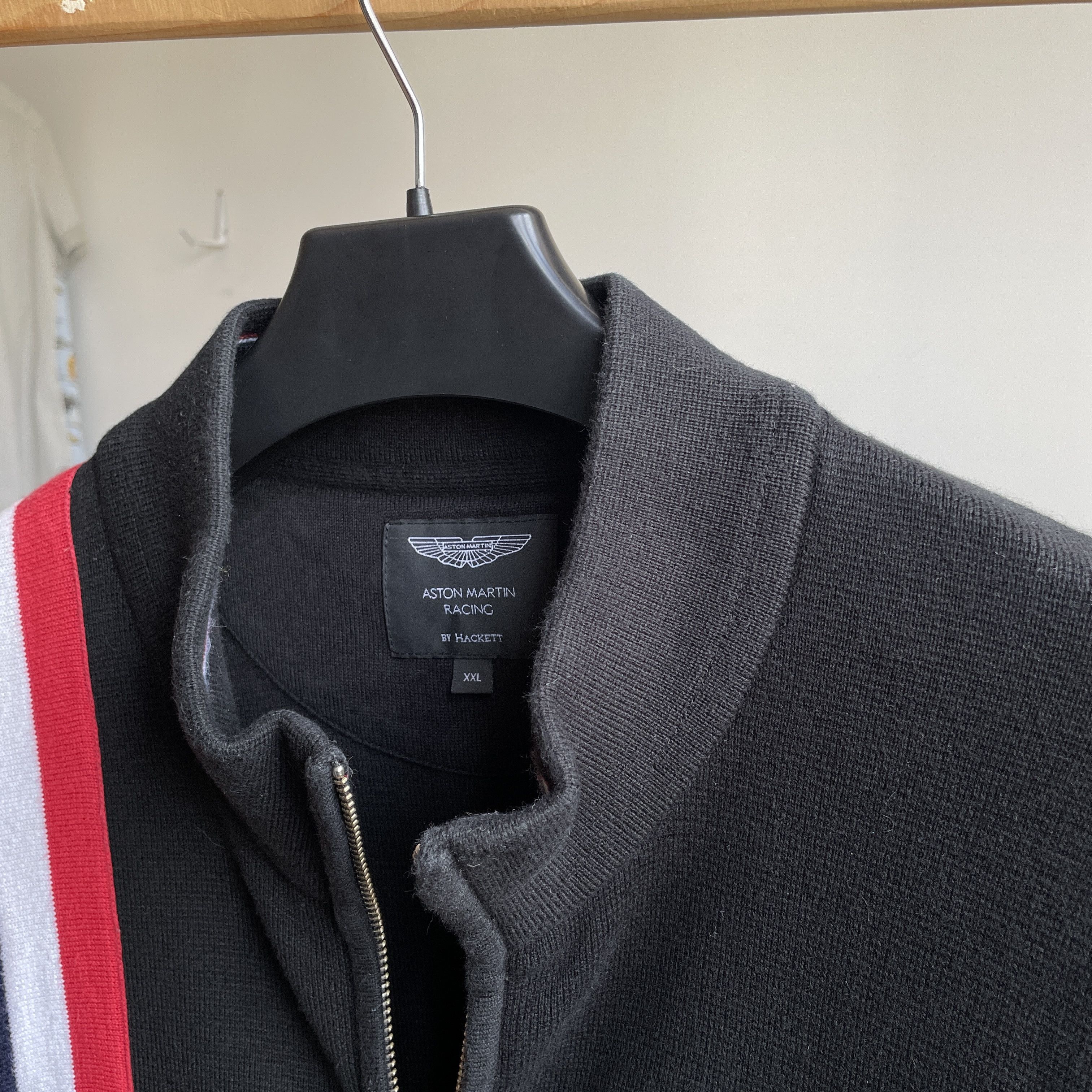 Hackett Hackett Aston Martin Chest Stripe Zip Up Cotton Cardigan Size US XXL / EU 58 / 5 - 5 Thumbnail