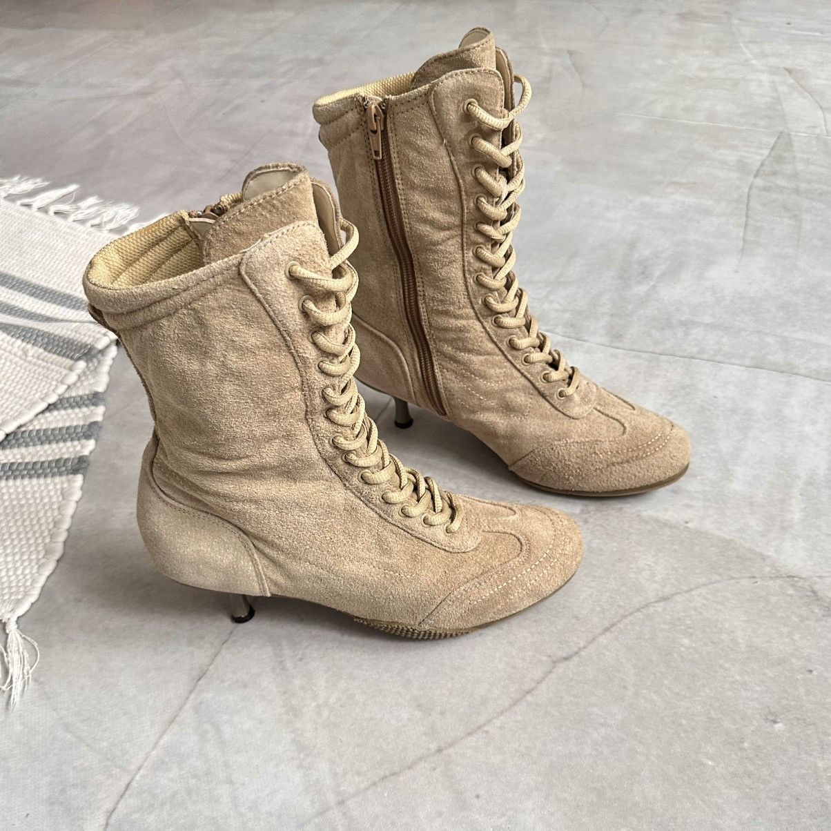 New Rock Cyber Y2K Moto Boots Kitten Heels Prada Miu Miu Vibe Size US 8 / IT 38 - 6 Thumbnail