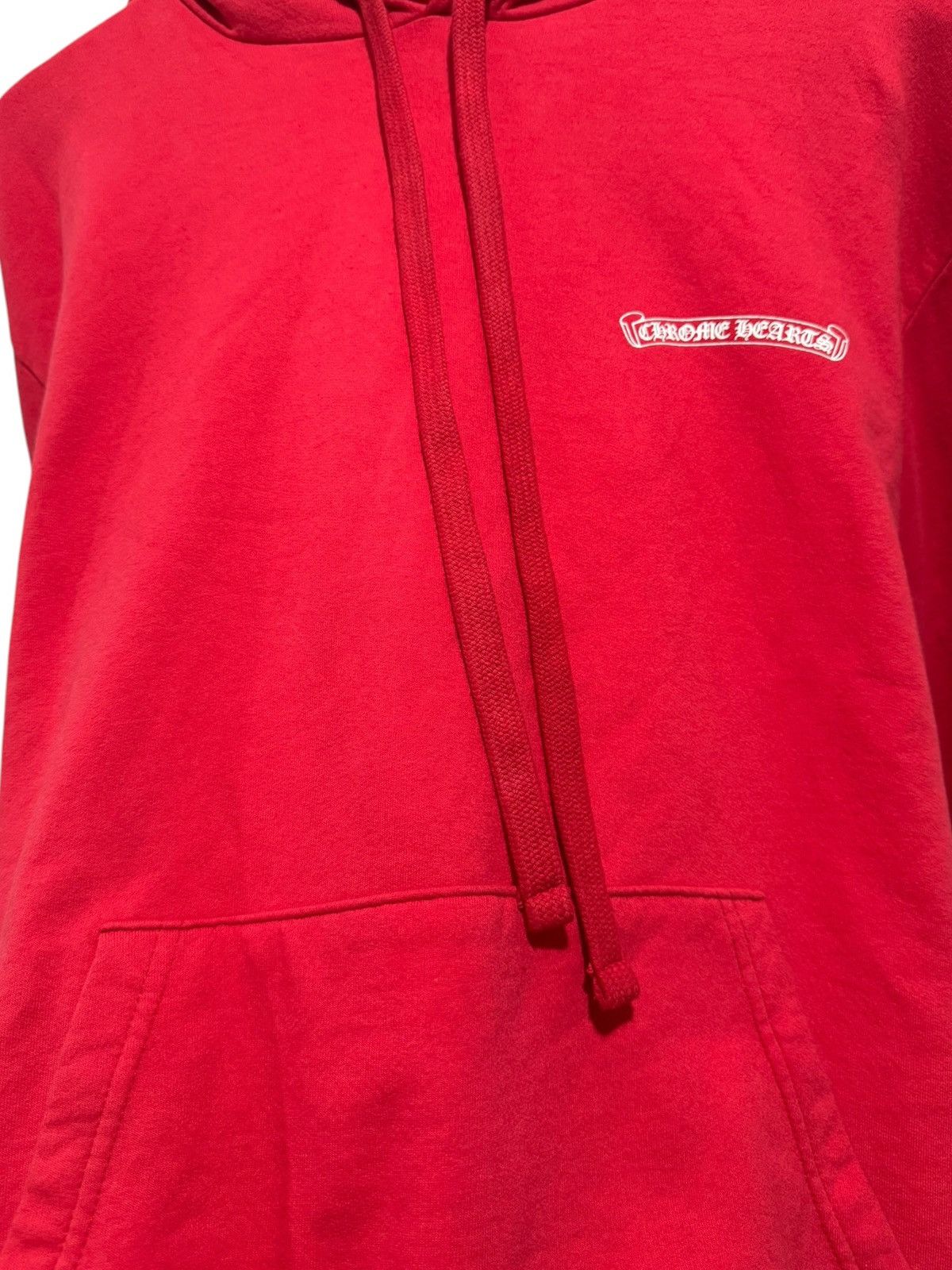 Chrome Hearts Chrome Hearts Online Exclusive Scroll Logo Hoodie Red Size US S / EU 44-46 / 1 - 7 Thumbnail