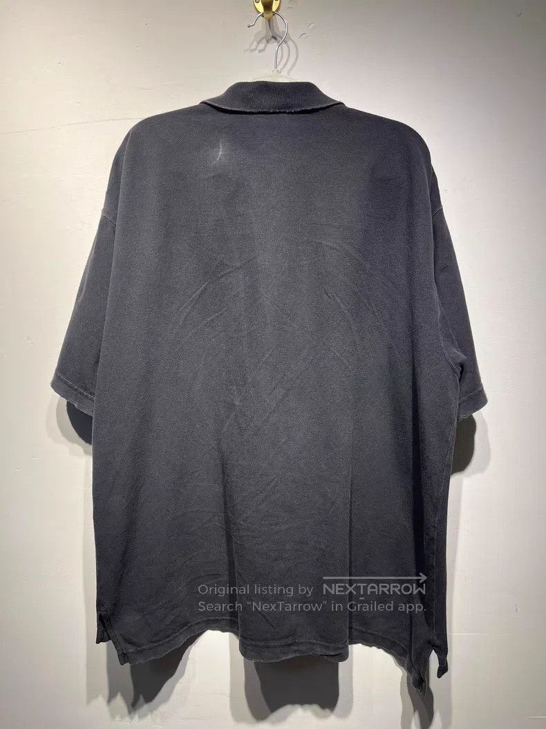 Balenciaga Balenciaga Solid Color Collar Faded Cotton Pique Short Sle Size US S / EU 44-46 / 1 - 2 Thumbnail