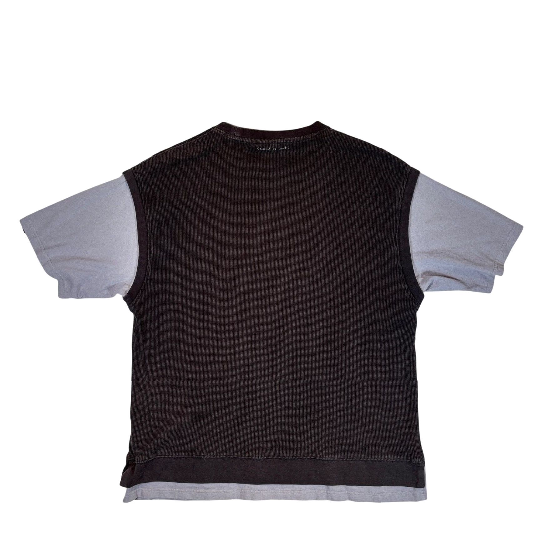 Vintage What It Isn’t Shirt XL Brown Gray Waffle Knit Classic Korean Streetwear Unisex Adults Short Sleeve Crew Neck T-Shirt Size US L / EU 52-54 / 3 - 3 Thumbnail