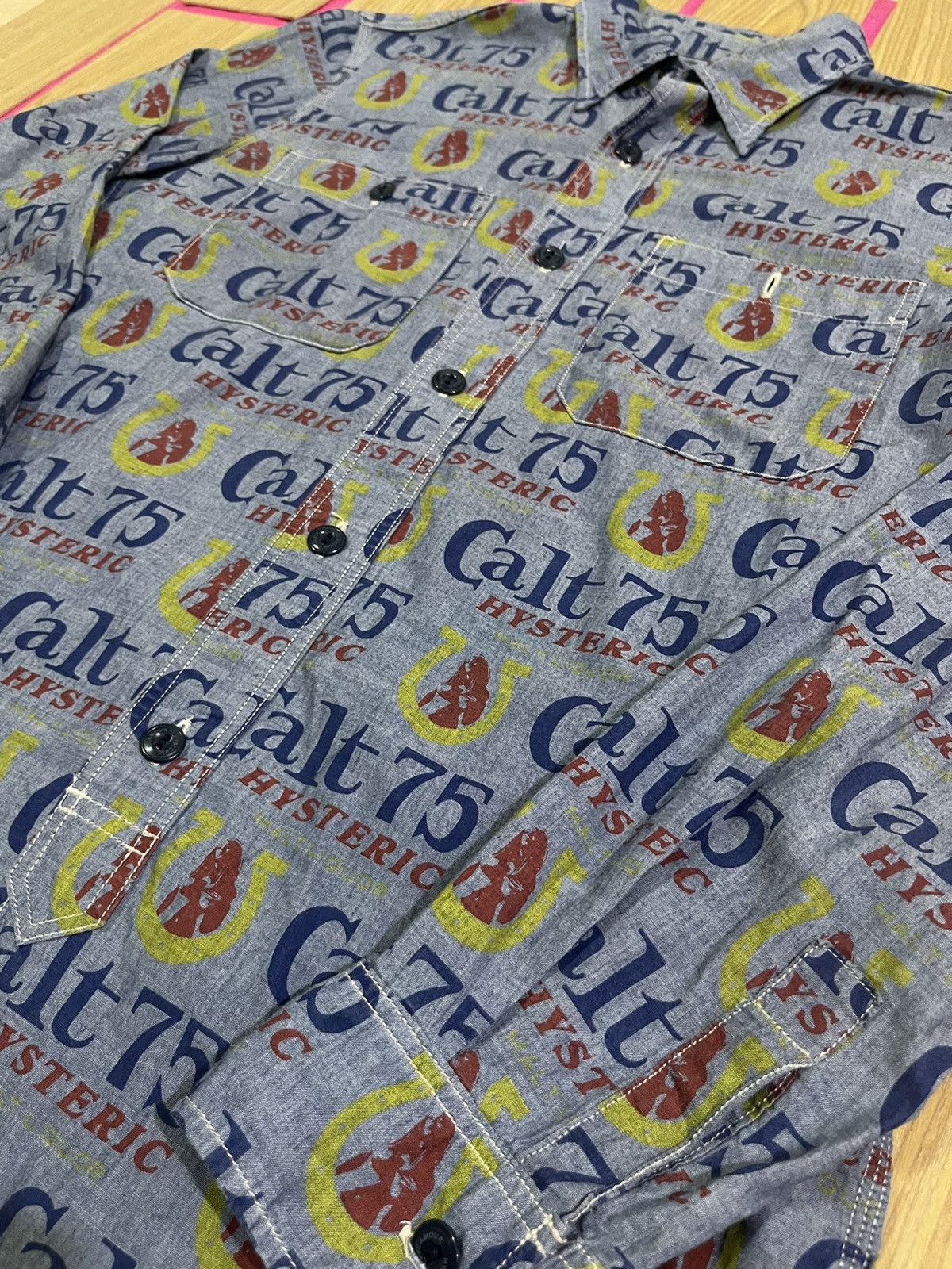 Hysteric Glamour HYSTERIC GLAMOUR long sleeve shirt full print motif style Size US M / EU 48-50 / 2 - 3 Thumbnail