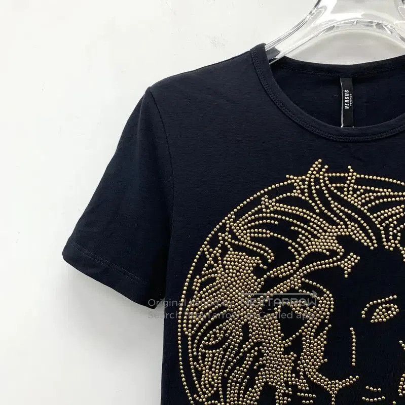 Versace Versace Black Cotton T-Shirt with Lion Design . Size L / US 10 / IT 46 - 3 Thumbnail