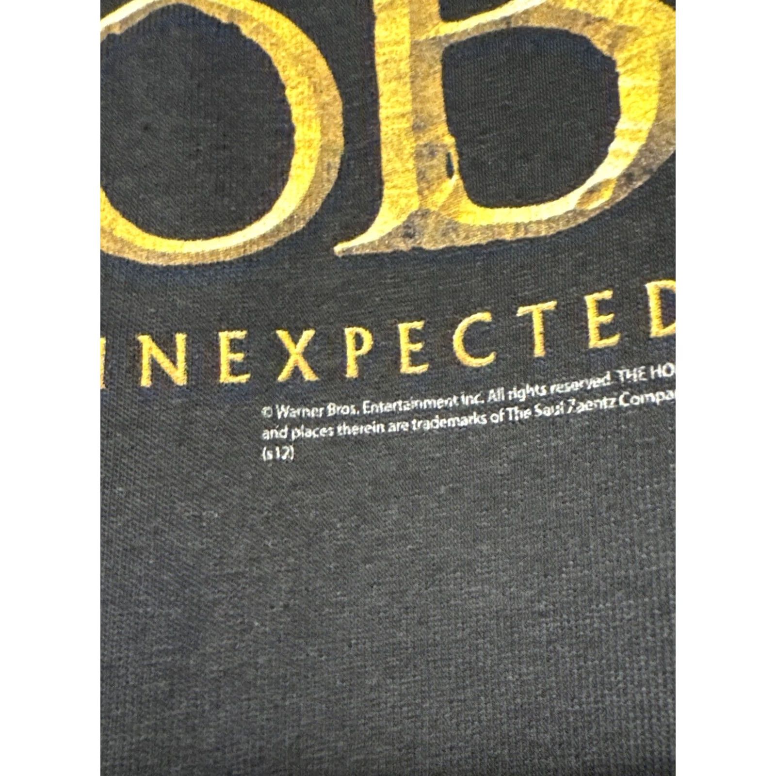 Delta Delta The Hobbit Unexpected Journey T Shirt Movie Crew Neck Short Sleeve Black Cotton Knit Regular Size L Men Clothing Size US L / EU 52-54 / 3 - 4 Thumbnail