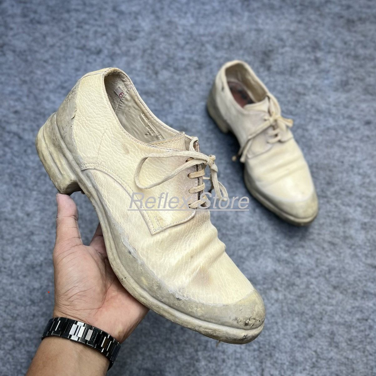 Carol Christian Poell Carol Christian Poell Cream Derby Shoe AM/2600LR Size US 9.5 / EU 42-43 - 8 Thumbnail