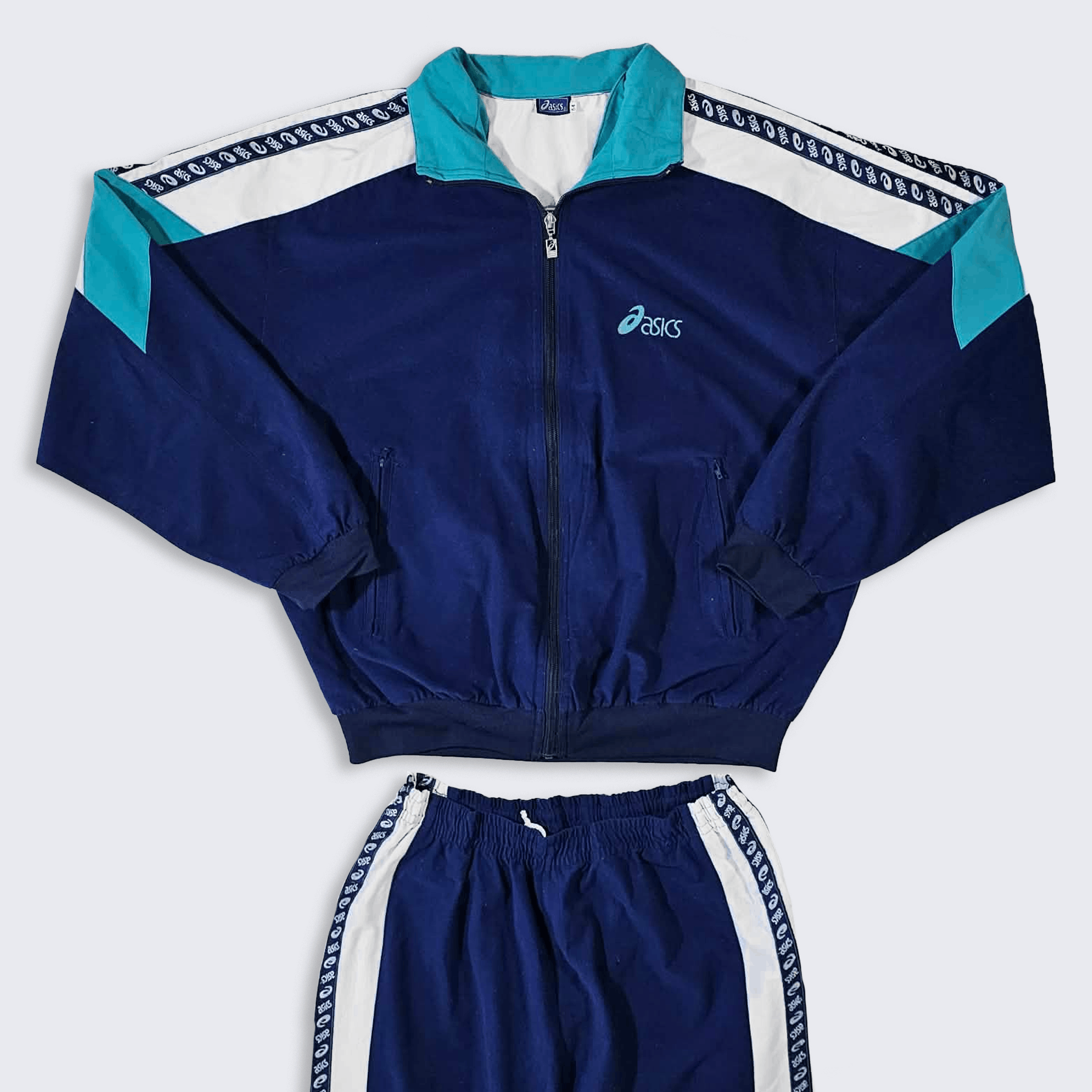 Asics Asics Vintage 90s Full Track Suit Size US XL / EU 56 / 4 - 1 Thumbnail