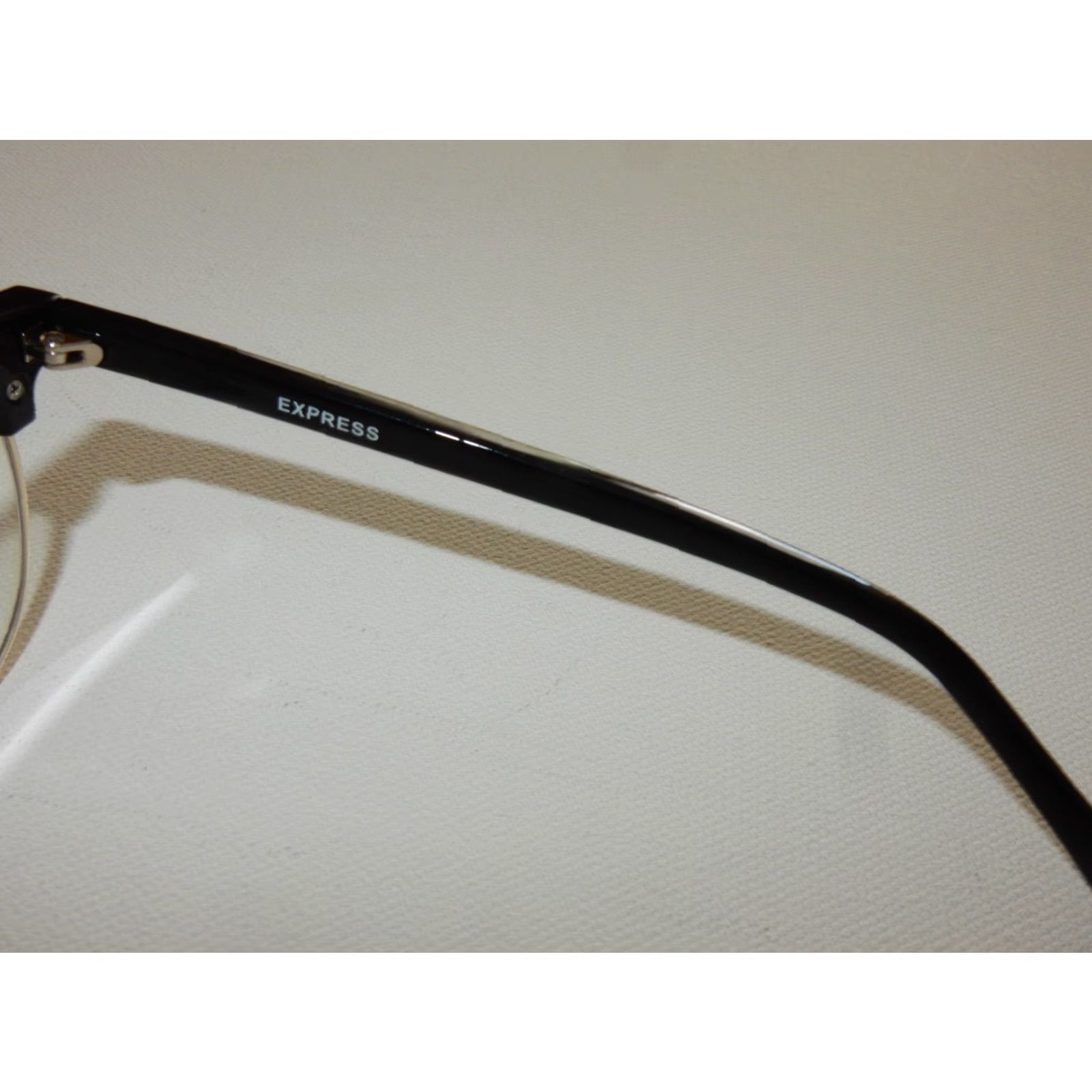Express Express Unisex Adults Sunglasses Black Gold Clear 90s Accessories Size ONE SIZE - 5 Thumbnail